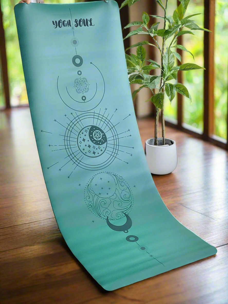 PowerPro Yoga Mat | Trekking Green | Luna + Strap - Yoga Soul