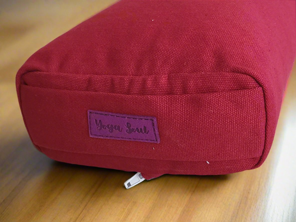Pranayama Yoga Bolster | Pure | Dark Red - Yoga Soul