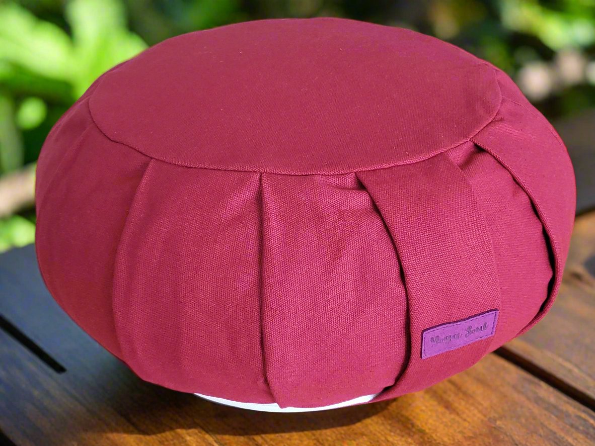 ZAFU Meditation Cushion | Pure | Dark Red - Yoga Soul
