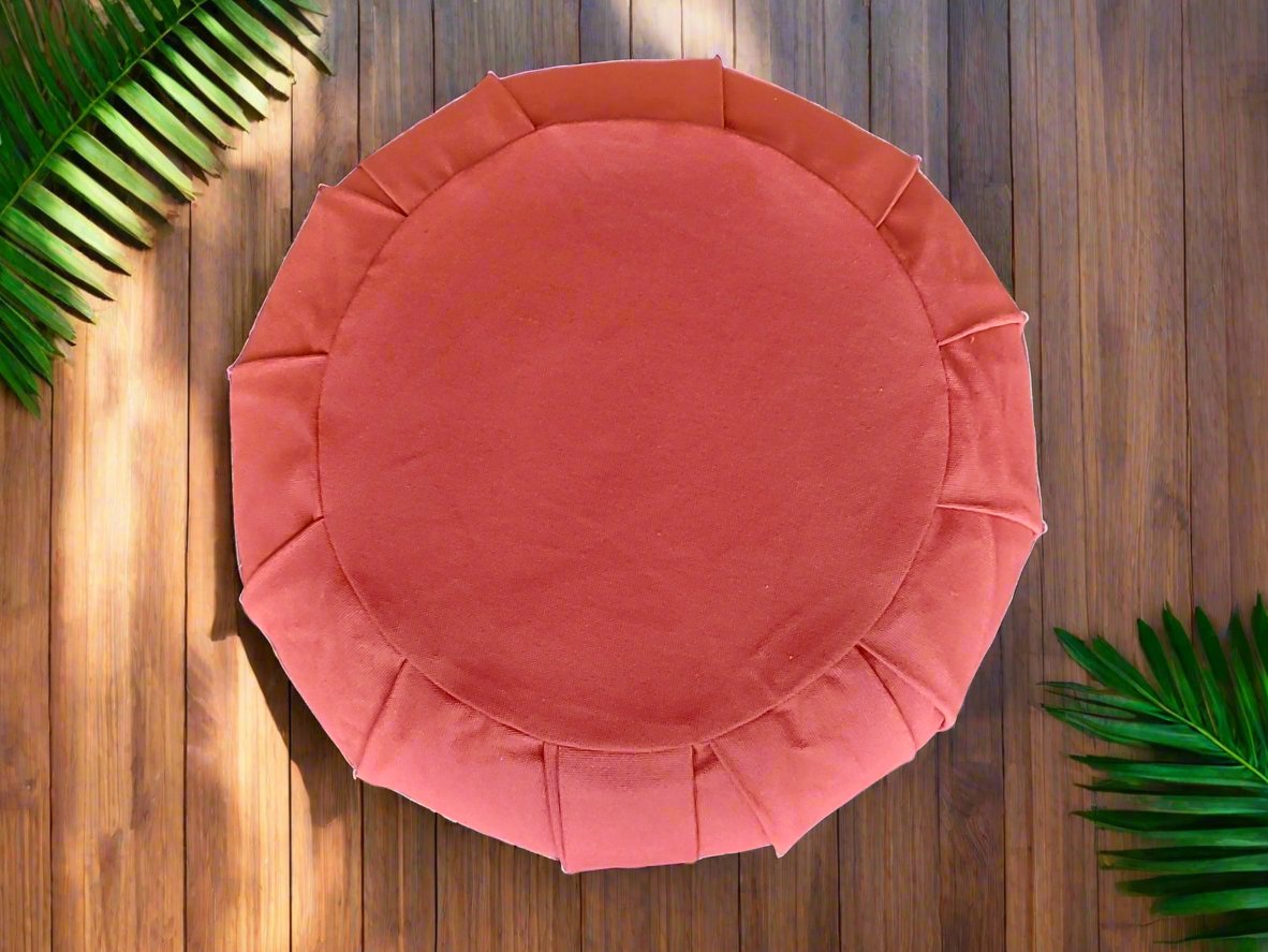 ZAFU Meditation Cushion | Pure | Red Orange - Yoga Soul