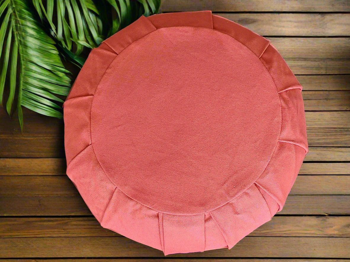 ZAFU Meditation Cushion | Pure | Red Orange - Yoga Soul