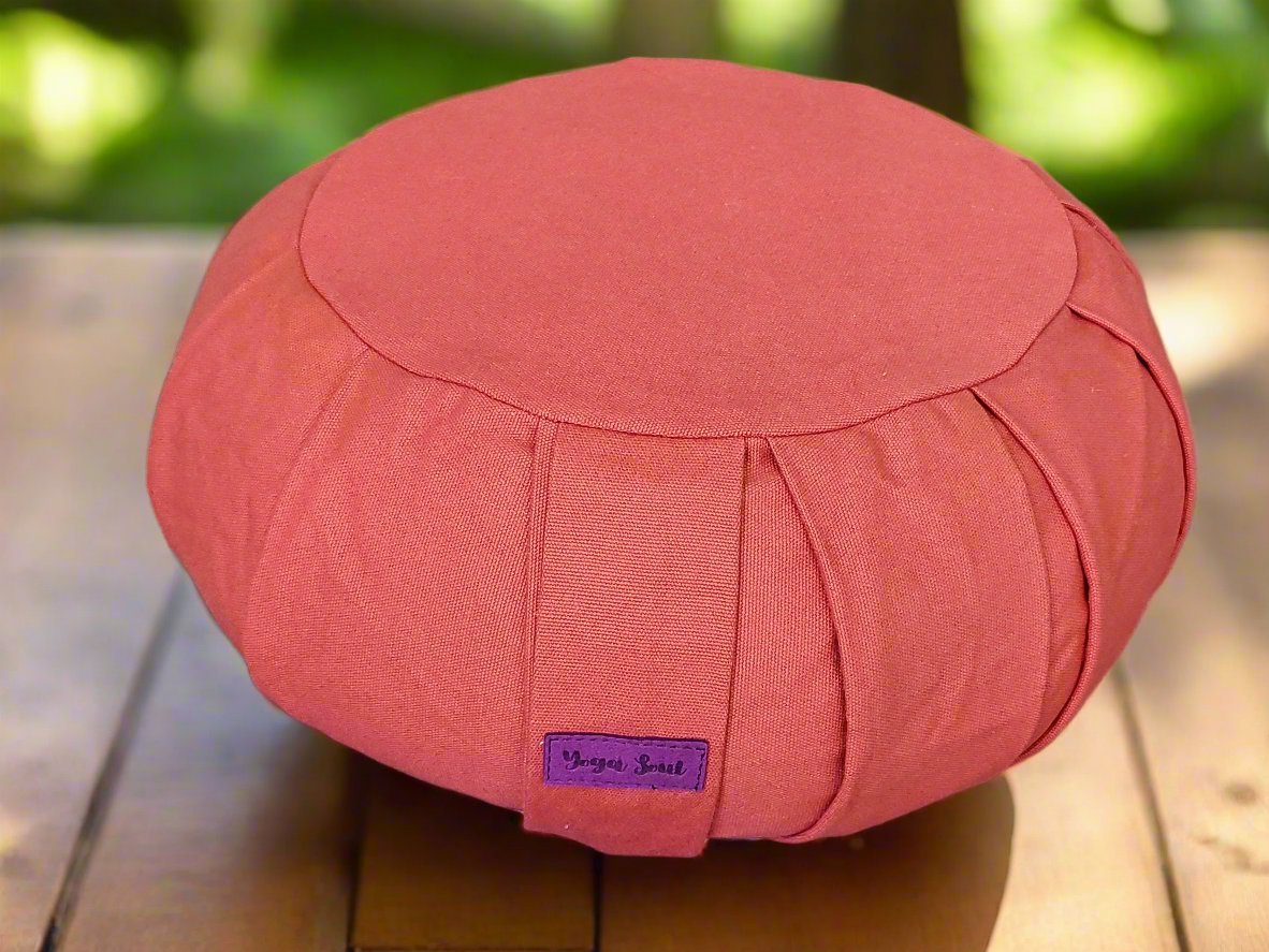 ZAFU Meditation Cushion | Pure | Red Orange - Yoga Soul