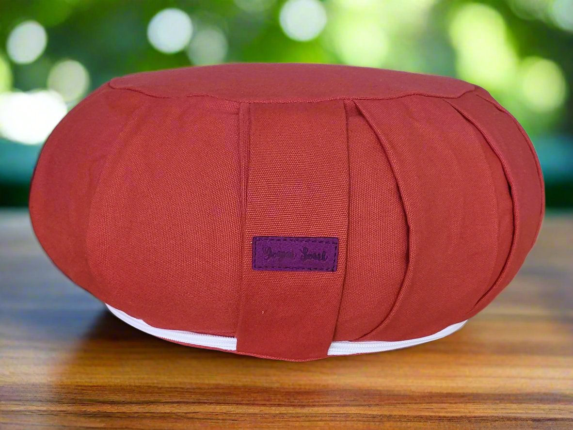 ZAFU Meditation Cushion | Pure | Red Orange - Yoga Soul