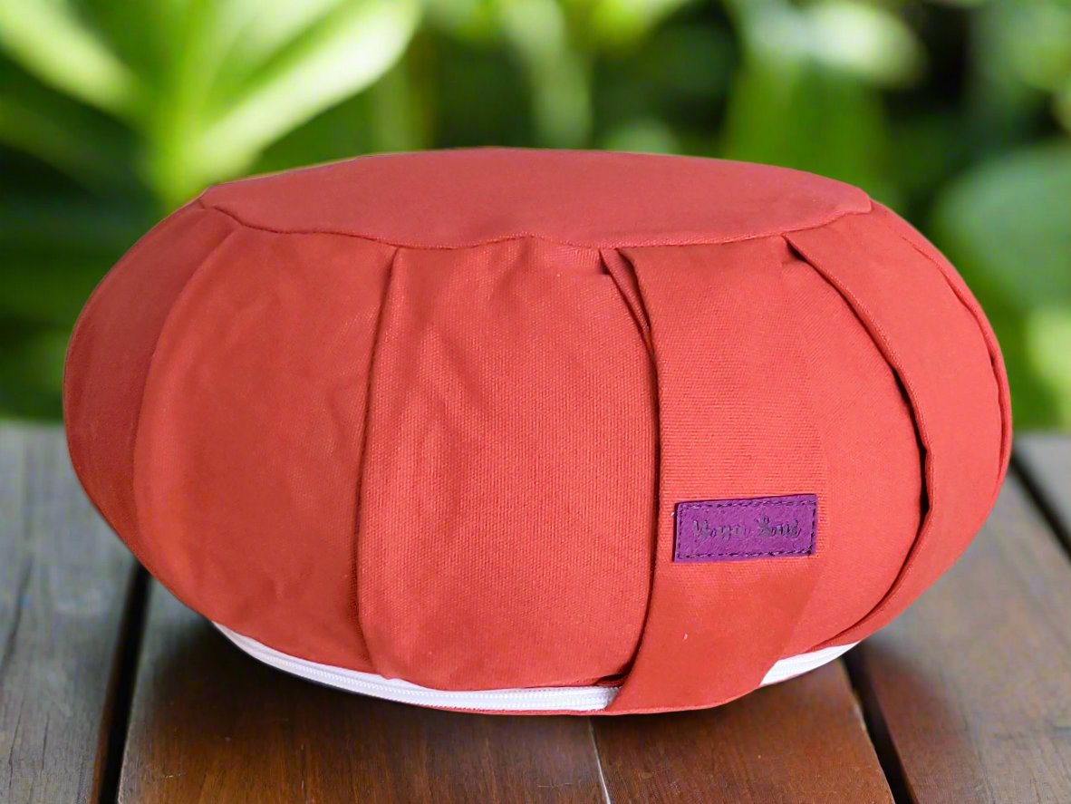ZAFU Meditation Cushion | Pure | Red Orange - Yoga Soul