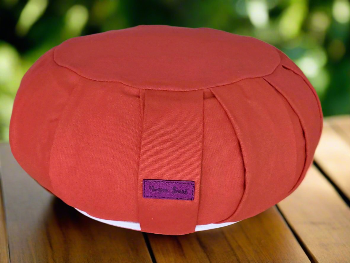 ZAFU Meditation Cushion | Pure | Red Orange - Yoga Soul