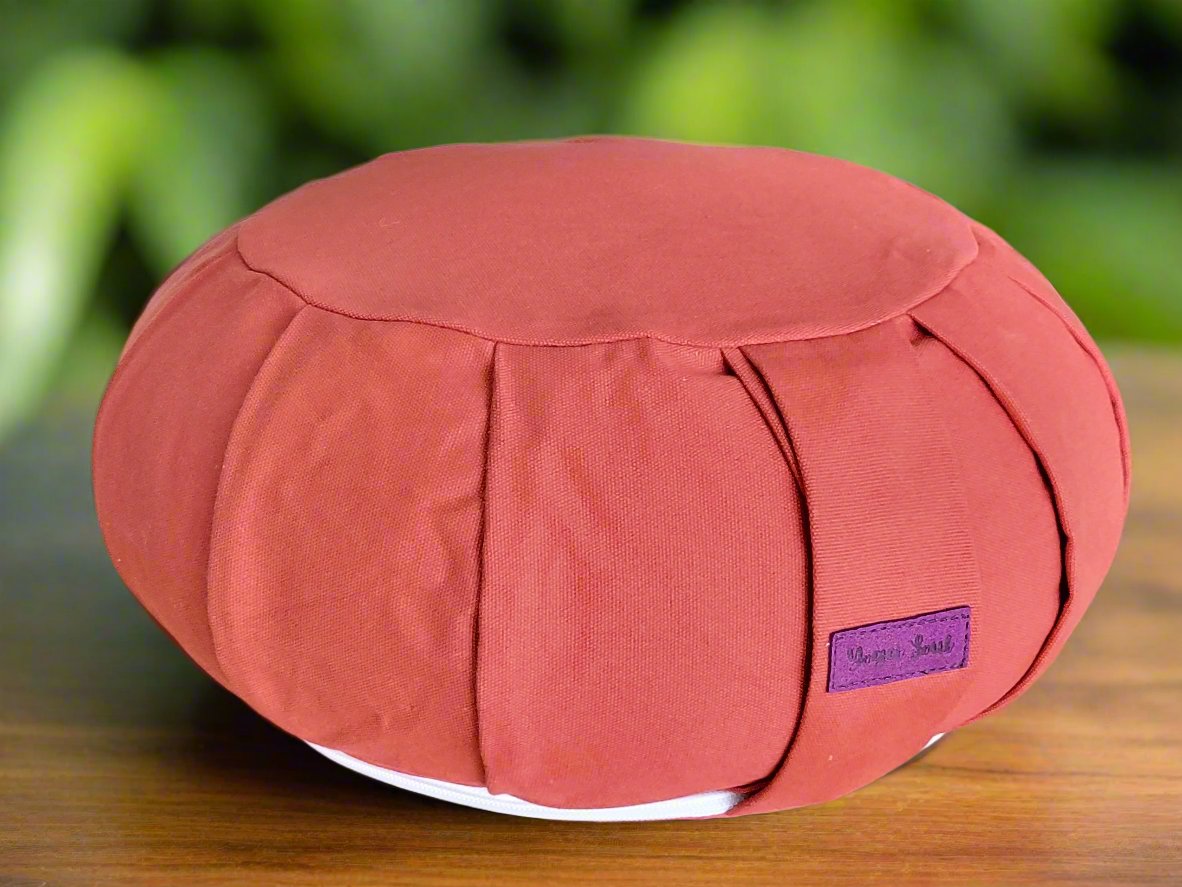 ZAFU Meditation Cushion | Pure | Red Orange - Yoga Soul