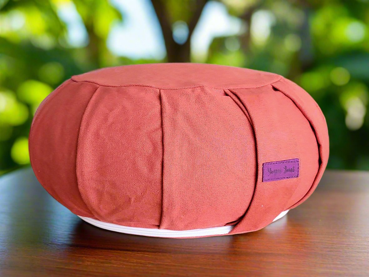 ZAFU Meditation Cushion | Pure | Red Orange - Yoga Soul