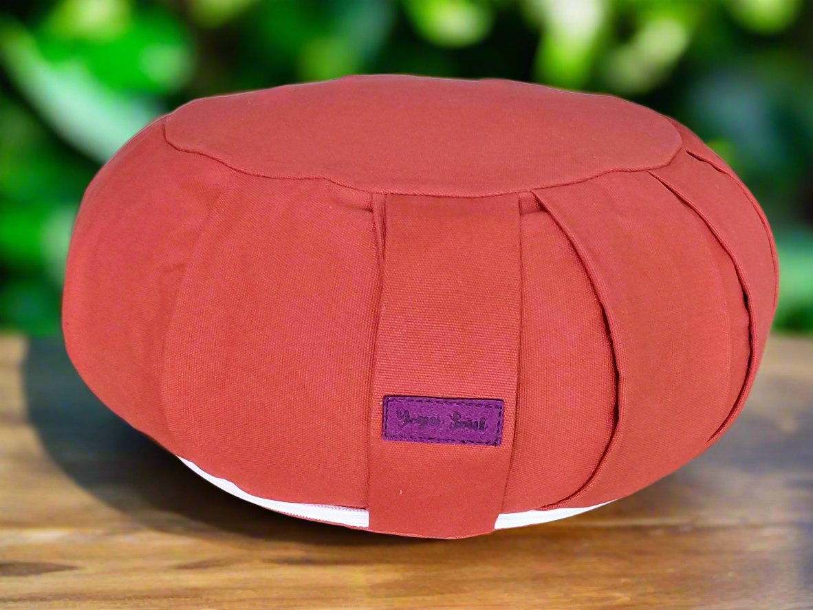 ZAFU Meditation Cushion | Pure | Red Orange - Yoga Soul