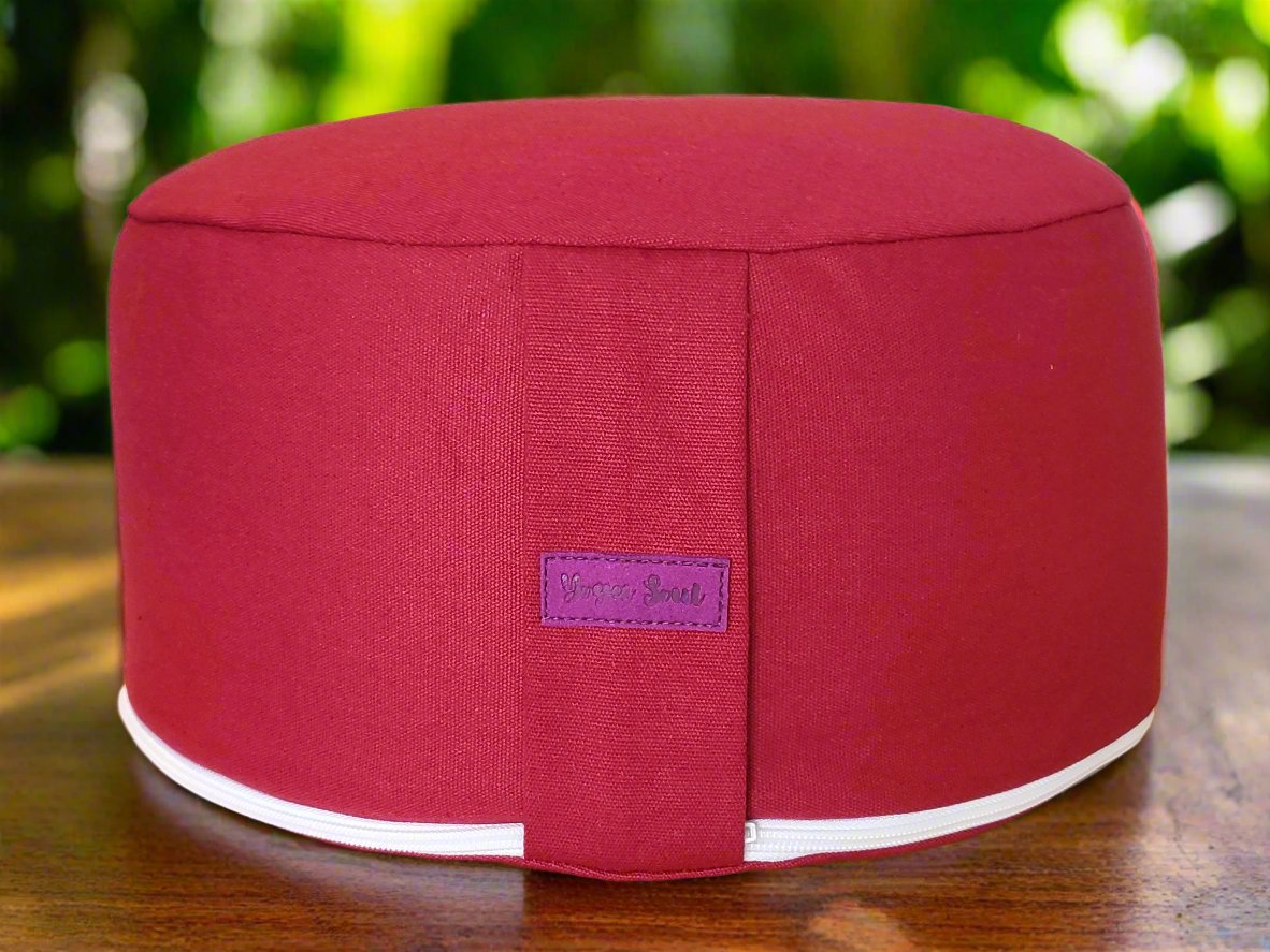 RONDO Meditation Cushion | Pure | Dark Red - Yoga Soul