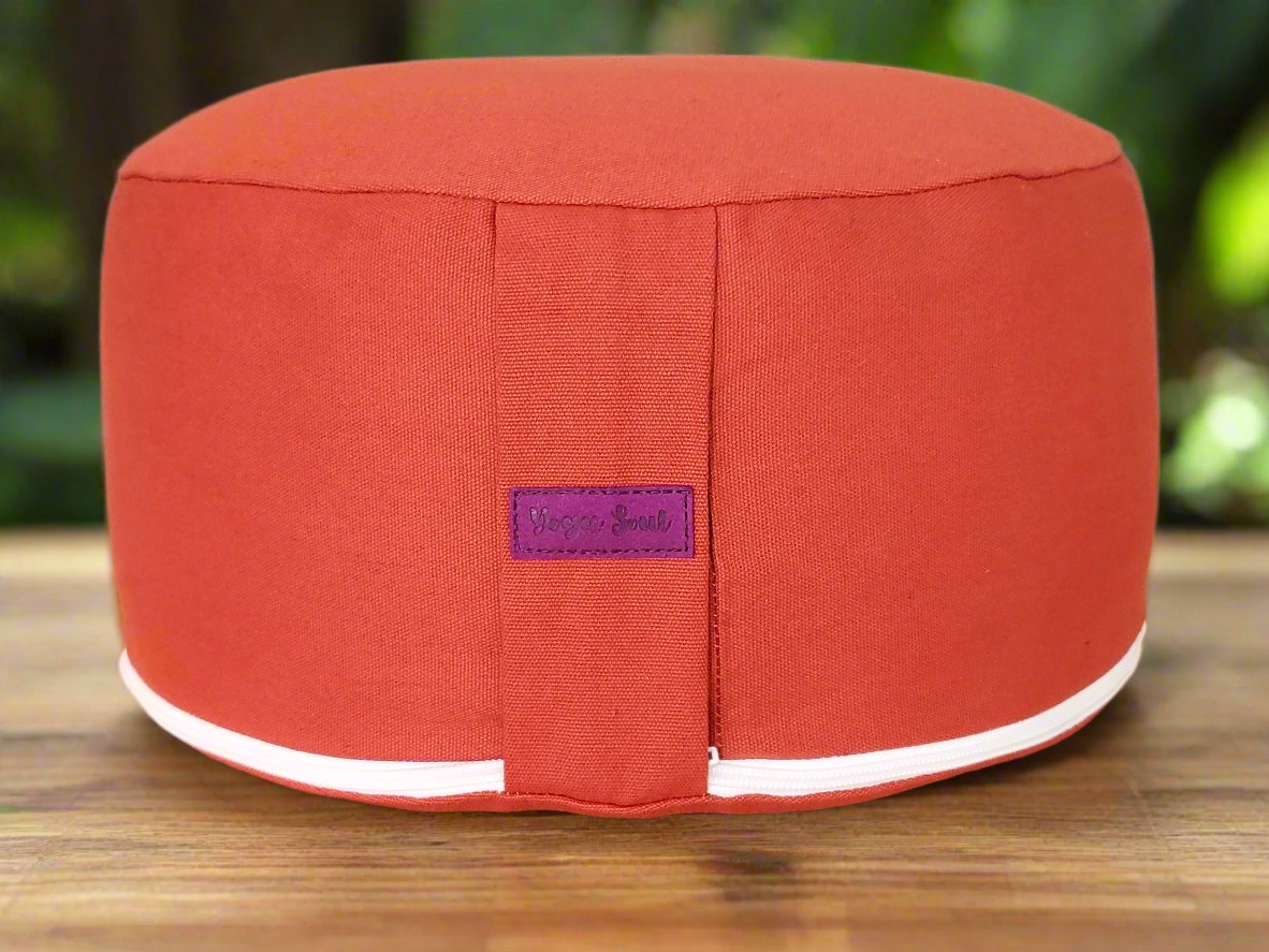 RONDO Meditation Cushion | Pure | Red Orange - Yoga Soul