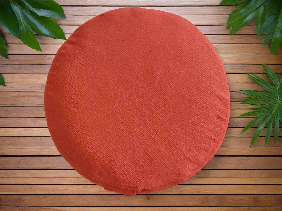 RONDO Meditation Cushion | Pure | Red Orange - Yoga Soul