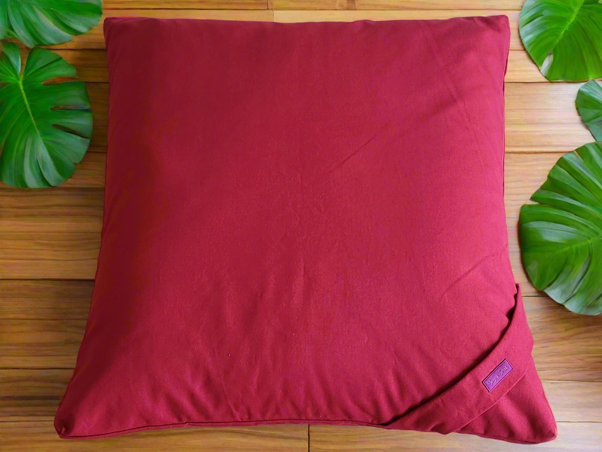 ZABUTON Meditation Cushion | Pure | Dark Red - Yoga Soul
