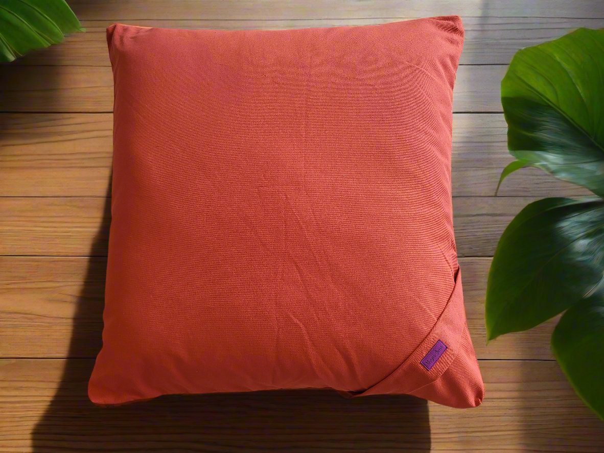 ZABUTON Meditation Cushion | Pure | Red Orange - Yoga Soul