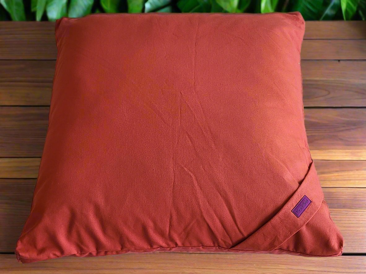 ZABUTON Meditation Cushion | Pure | Red Orange - Yoga Soul