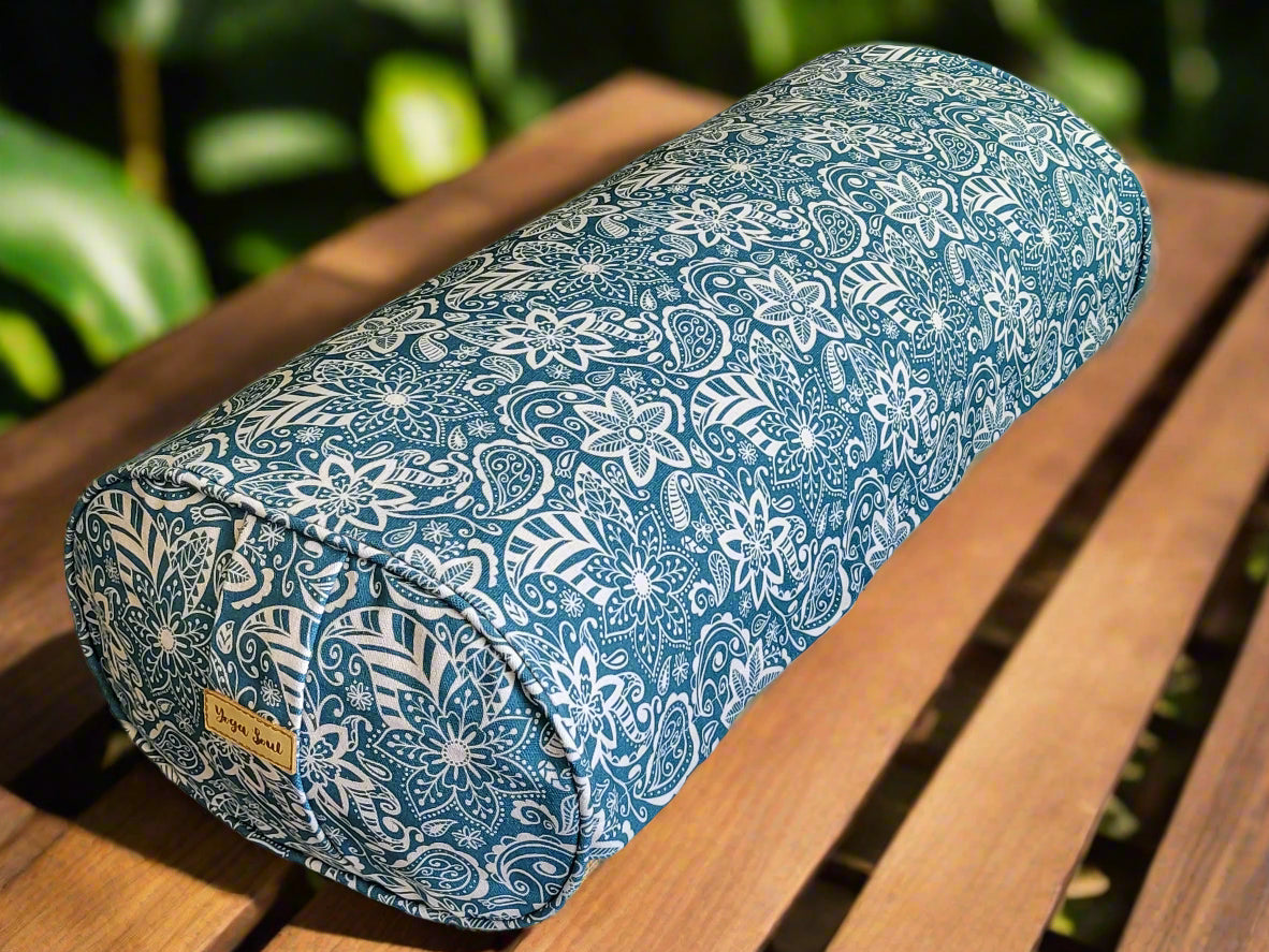 Oval Yoga Bolster | StarFlower | Teal - Yoga Soul