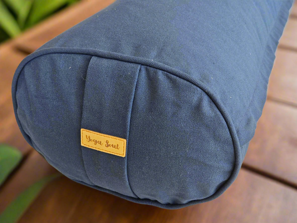 Oval Yoga Bolster | Pure | Navy - Yoga Soul