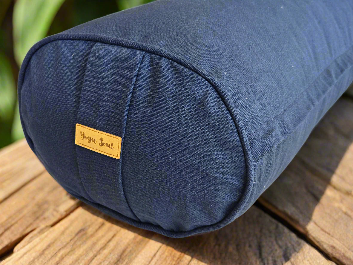 Oval Yoga Bolster | Pure | Navy - Yoga Soul