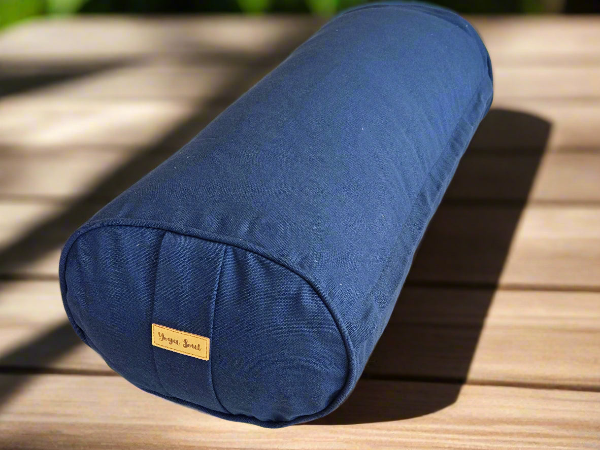 Oval Yoga Bolster | Pure | Navy - Yoga Soul