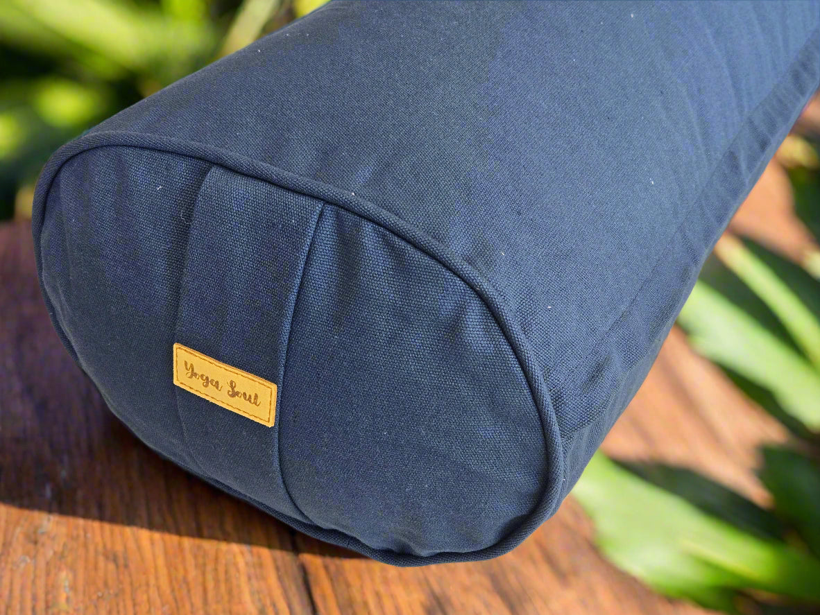 Oval Yoga Bolster | Pure | Navy - Yoga Soul