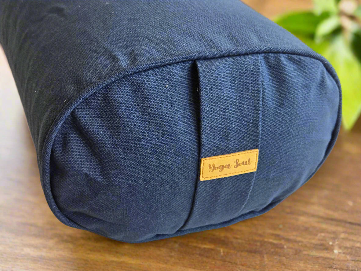 Oval Yoga Bolster | Pure | Navy - Yoga Soul