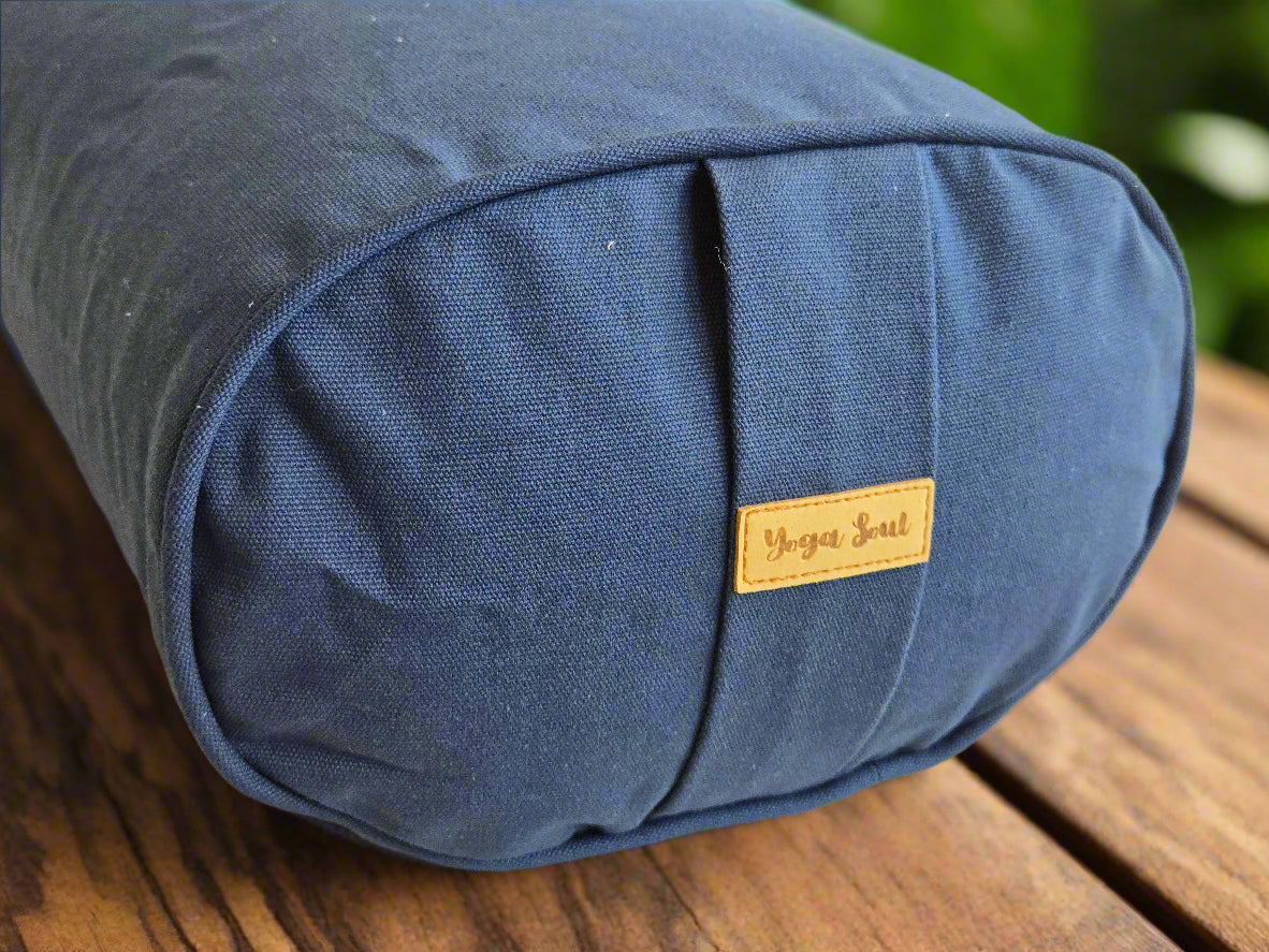 Oval Yoga Bolster | Pure | Navy - Yoga Soul