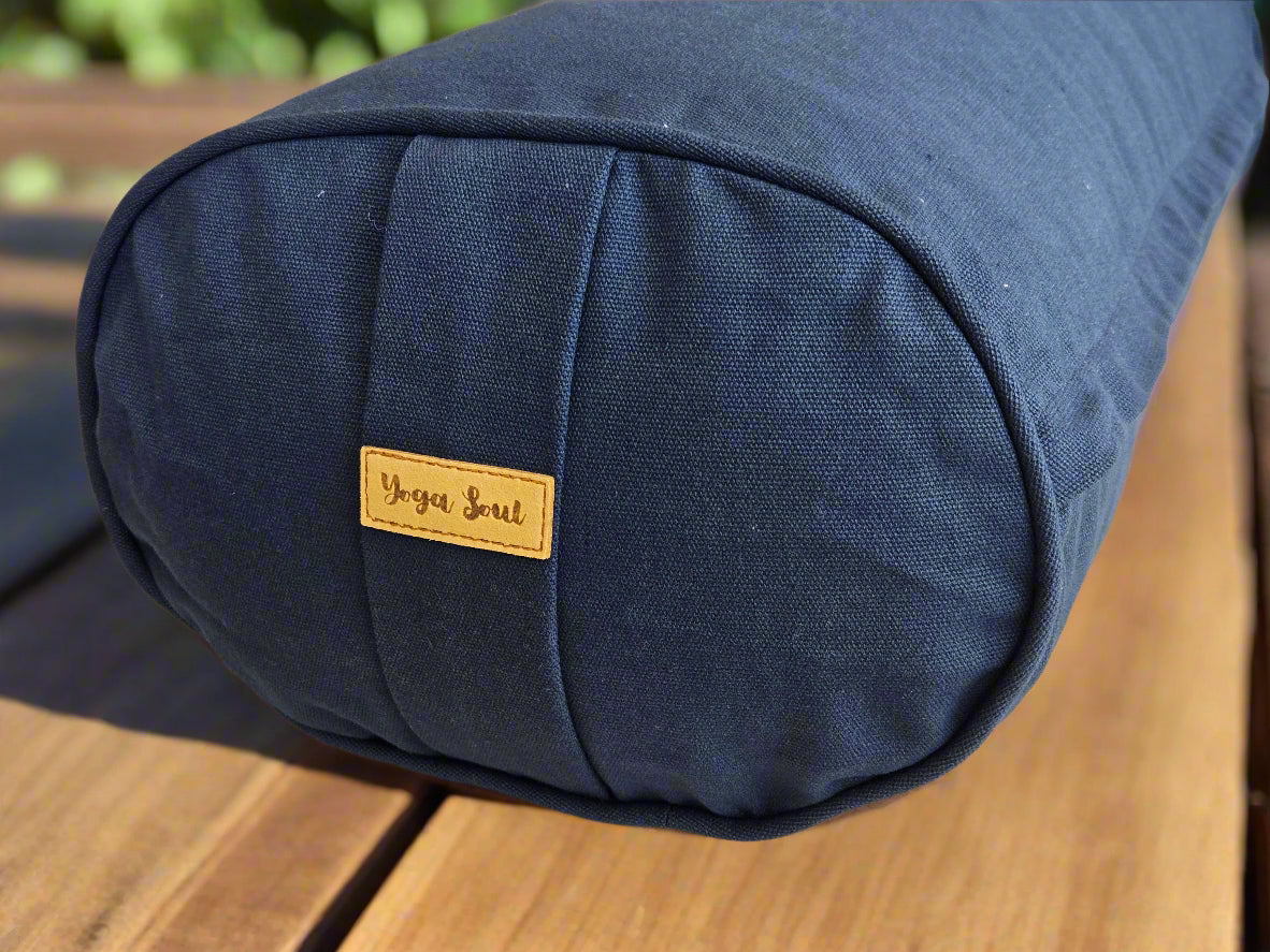 Oval Yoga Bolster | Pure | Navy - Yoga Soul