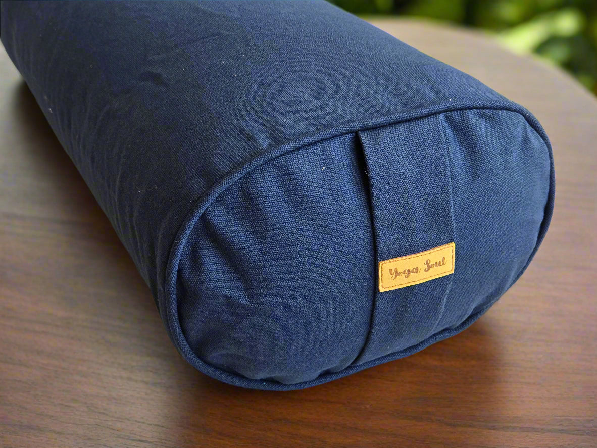 Oval Yoga Bolster | Pure | Navy - Yoga Soul