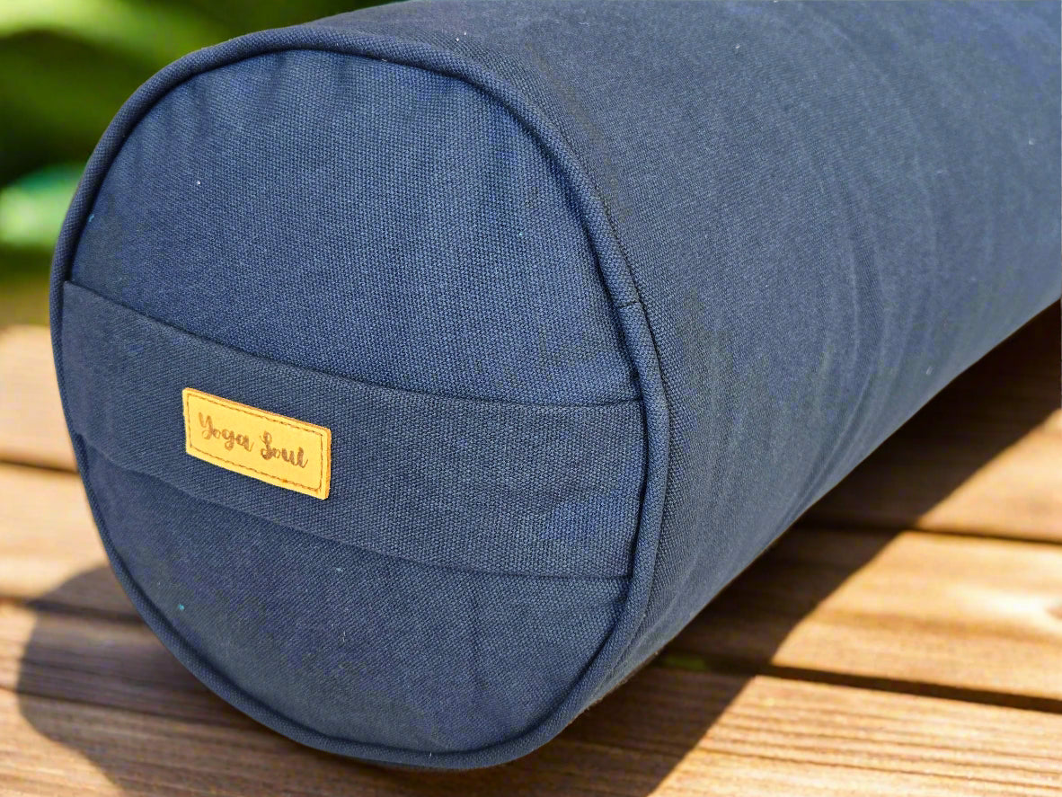 Round Yoga Bolster | Pure | Navy - Yoga Soul