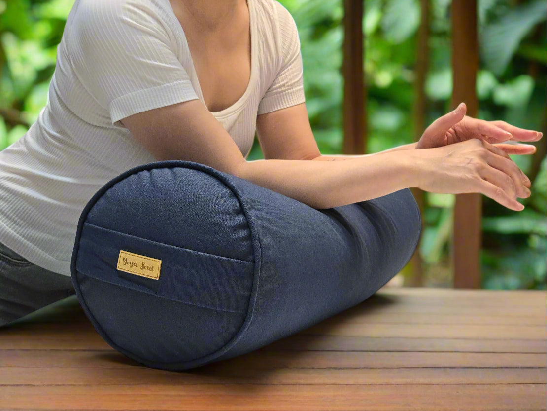 Round Yoga Bolster | Pure | Navy