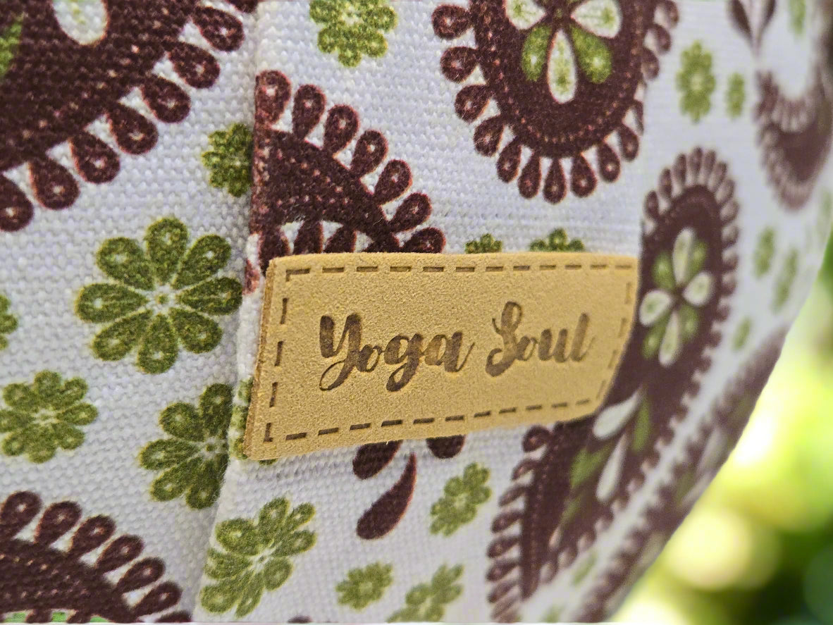 Oval Yoga Bolster | Paisley | Chocolate