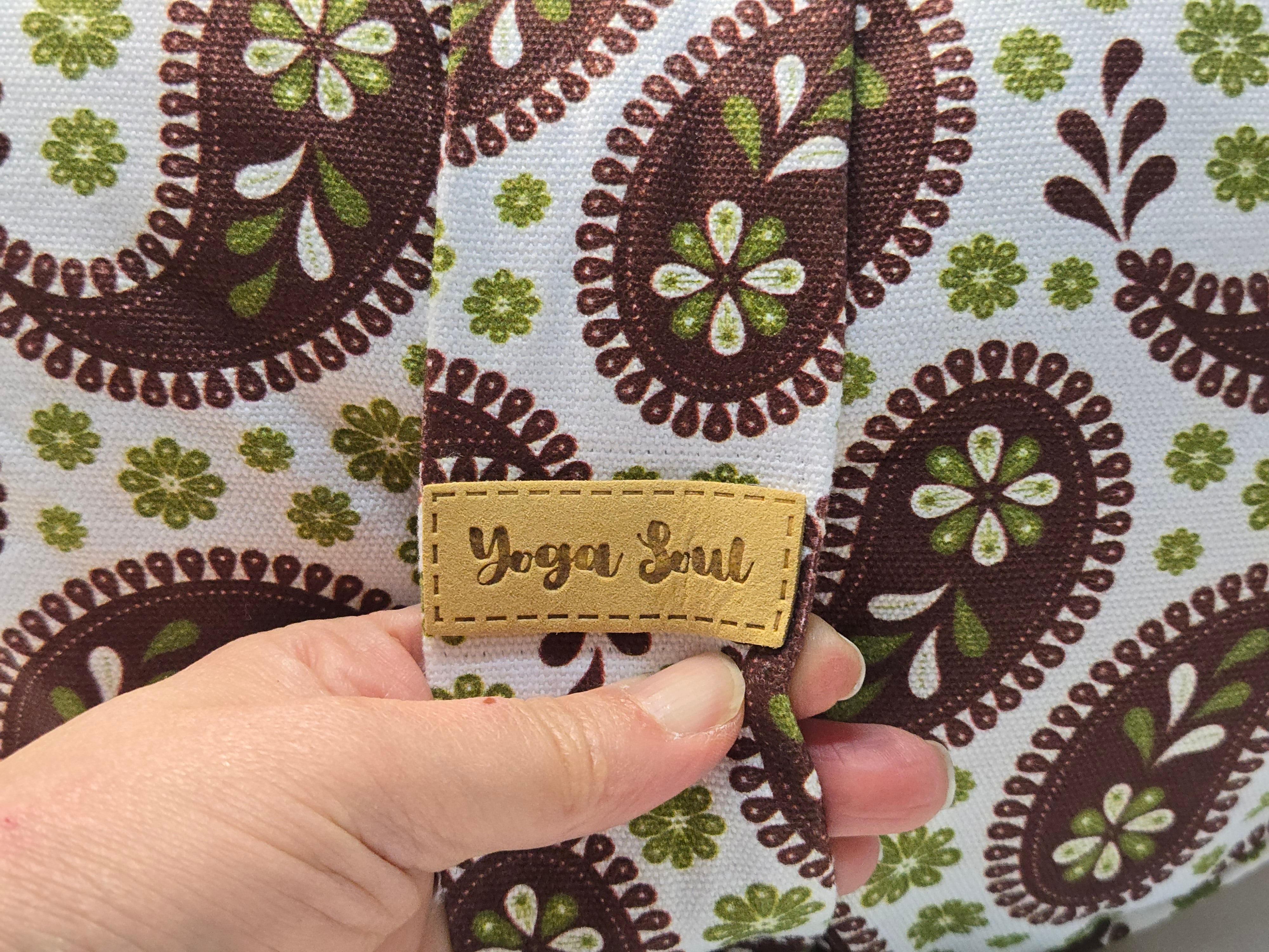Oval Yoga Bolster | Paisley | Chocolate