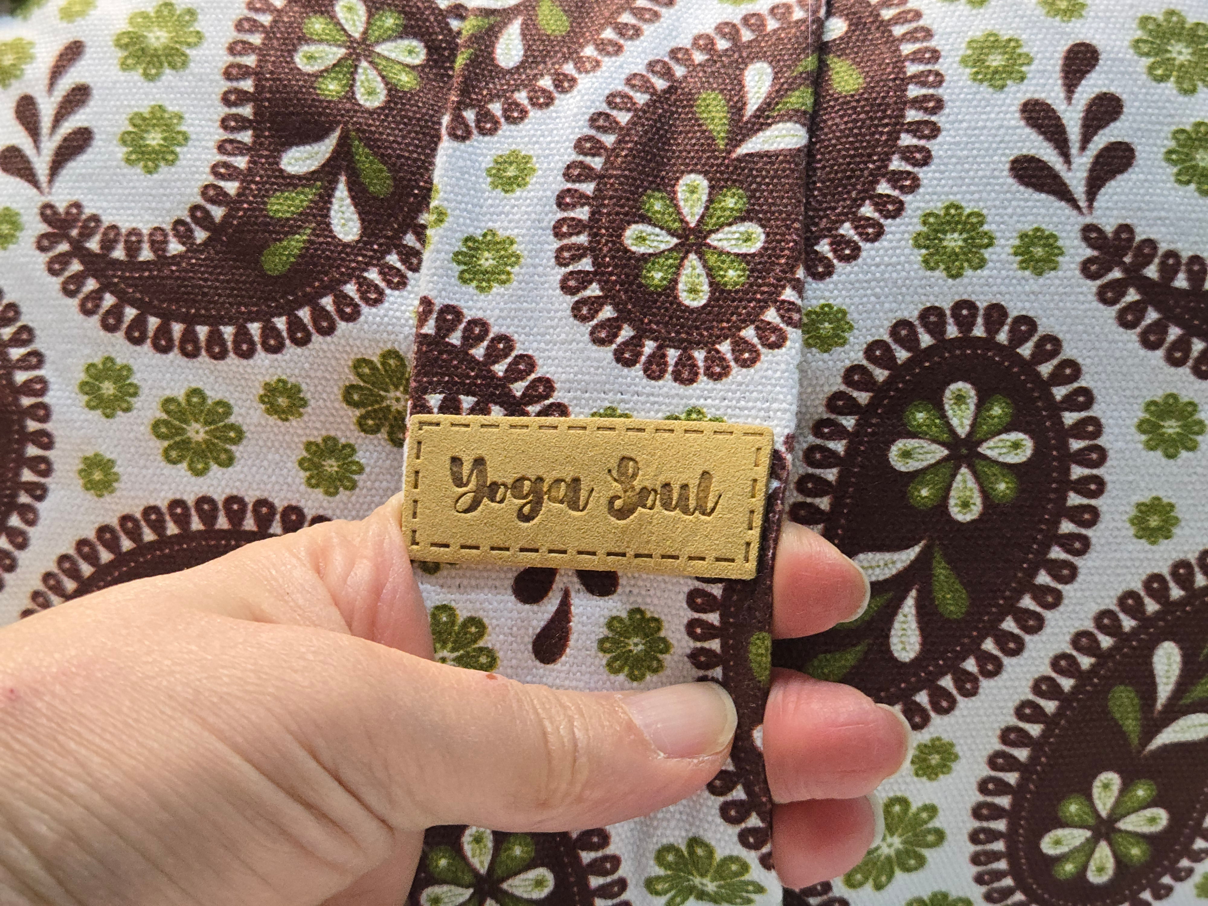 Oval Yoga Bolster | Paisley | Chocolate