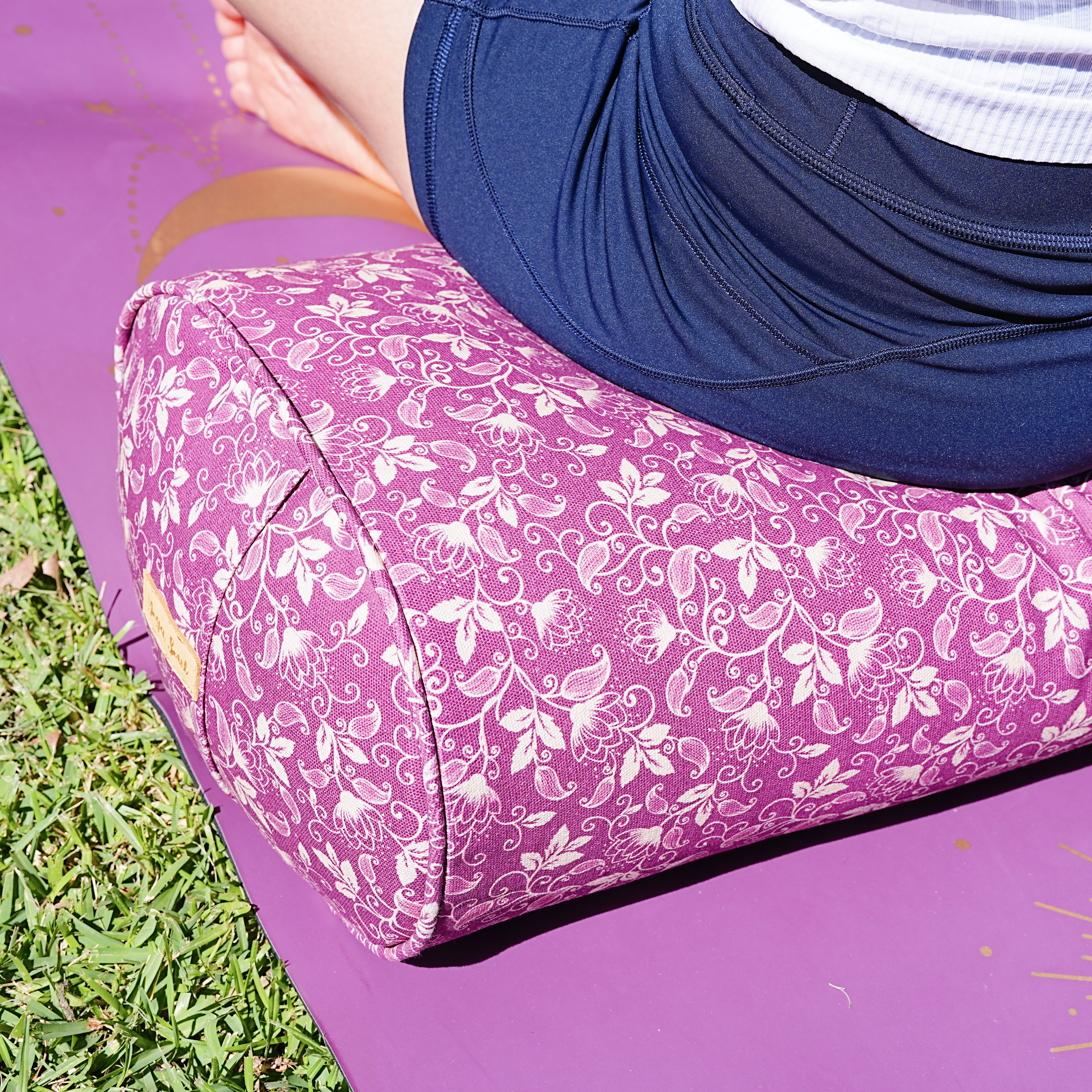 Oval Yoga Bolster | Shanti Lotus| Amethyst