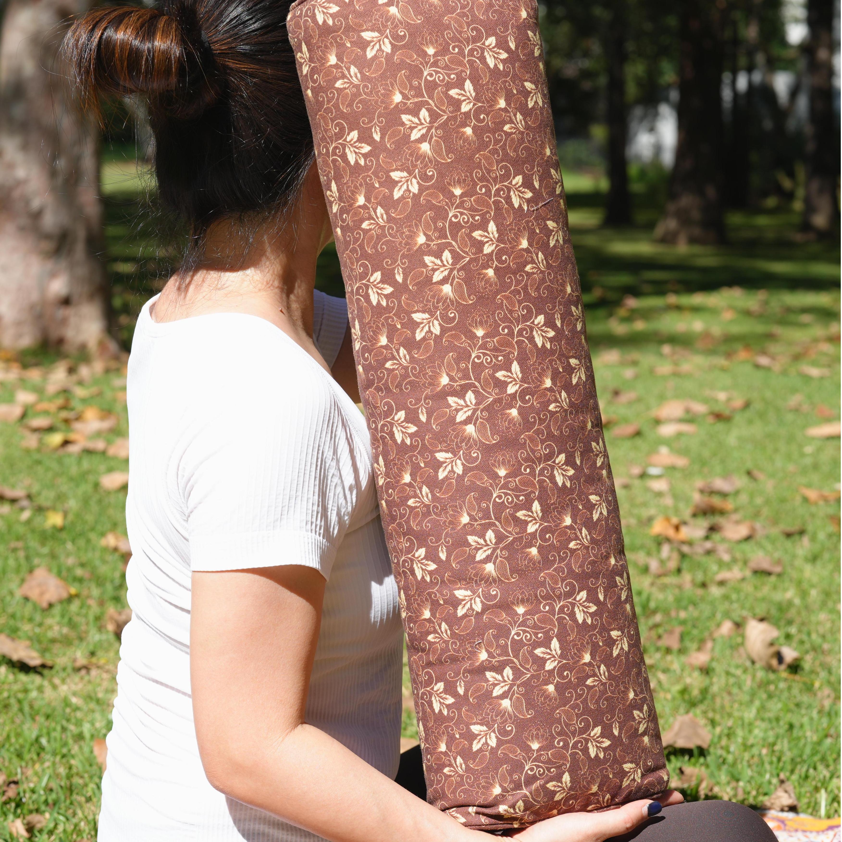 Pranayama Yoga Bolster | Yoga Pillow | Lotus | Chocolate