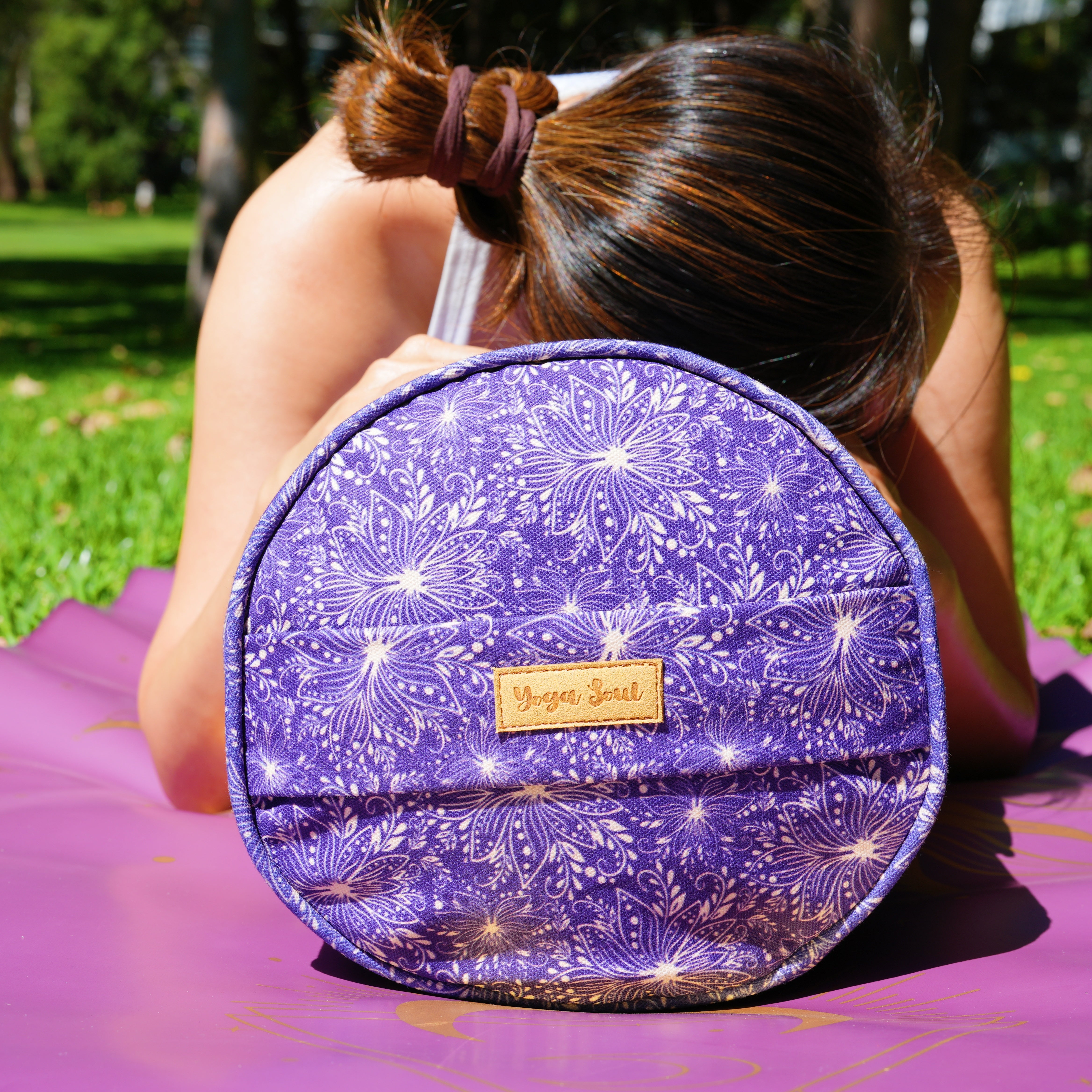 Round Yoga Bolster | Sattva Lotus | Midnight