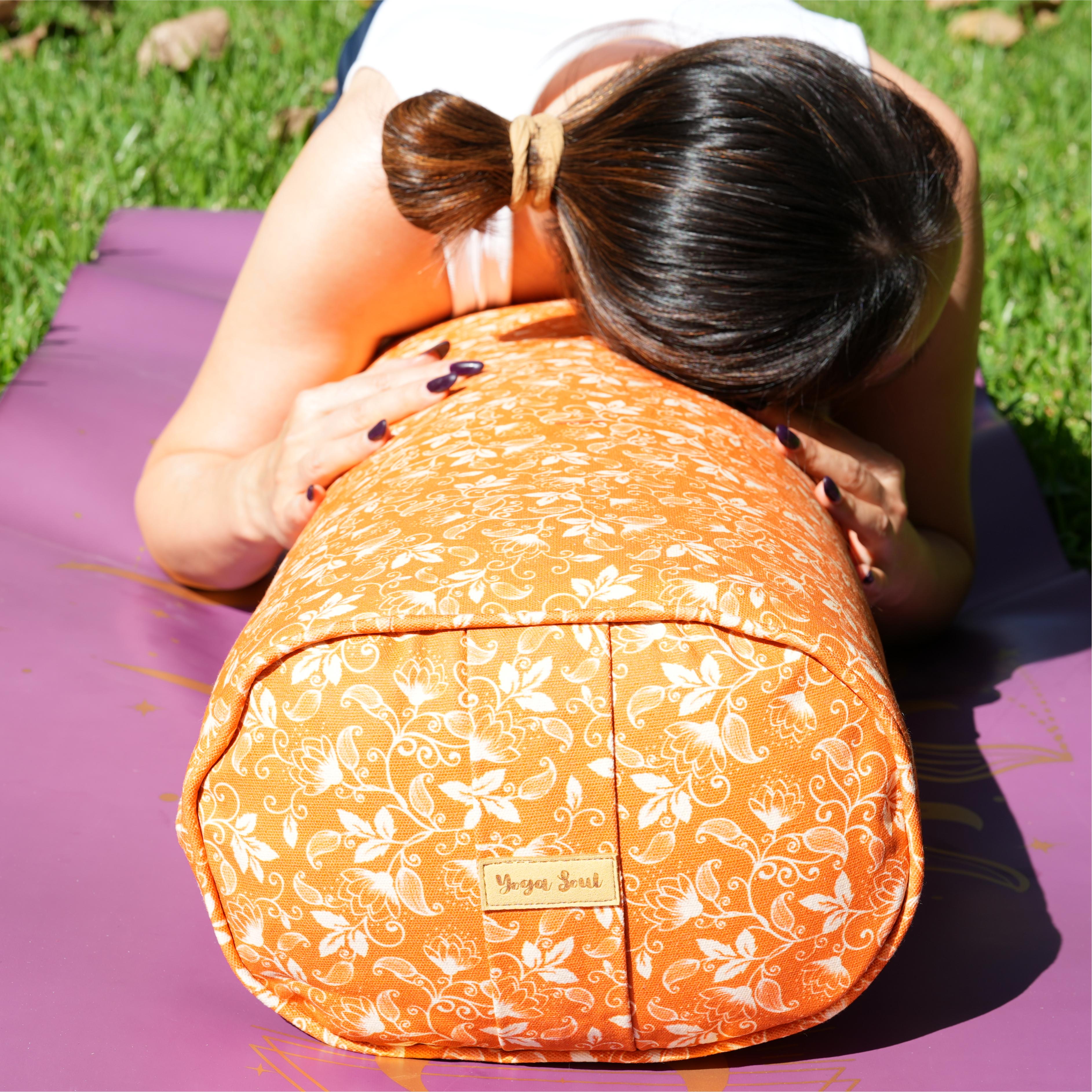 Oval Yoga Bolster | Shanti Lotus| Sunset