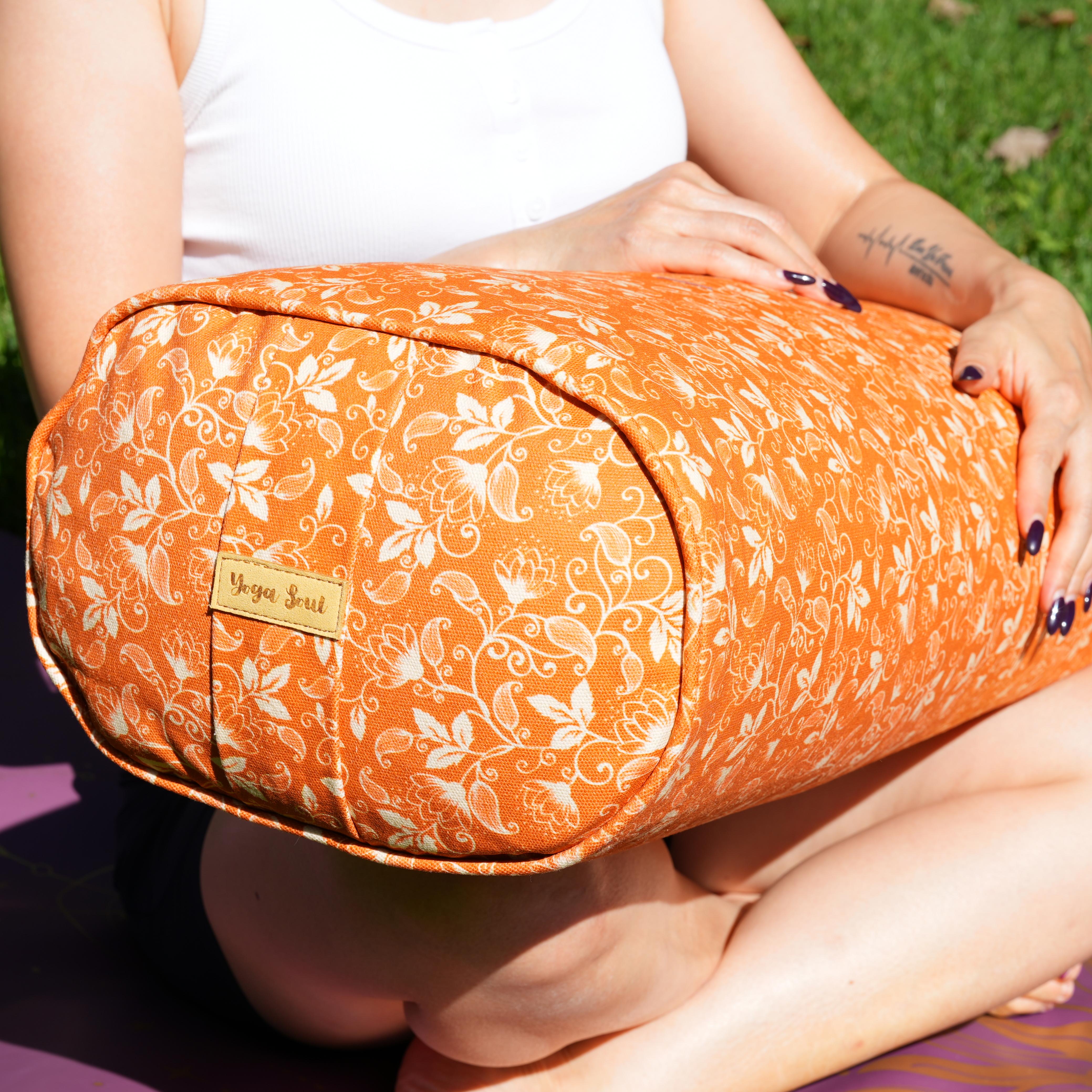Oval Yoga Bolster | Shanti Lotus| Sunset