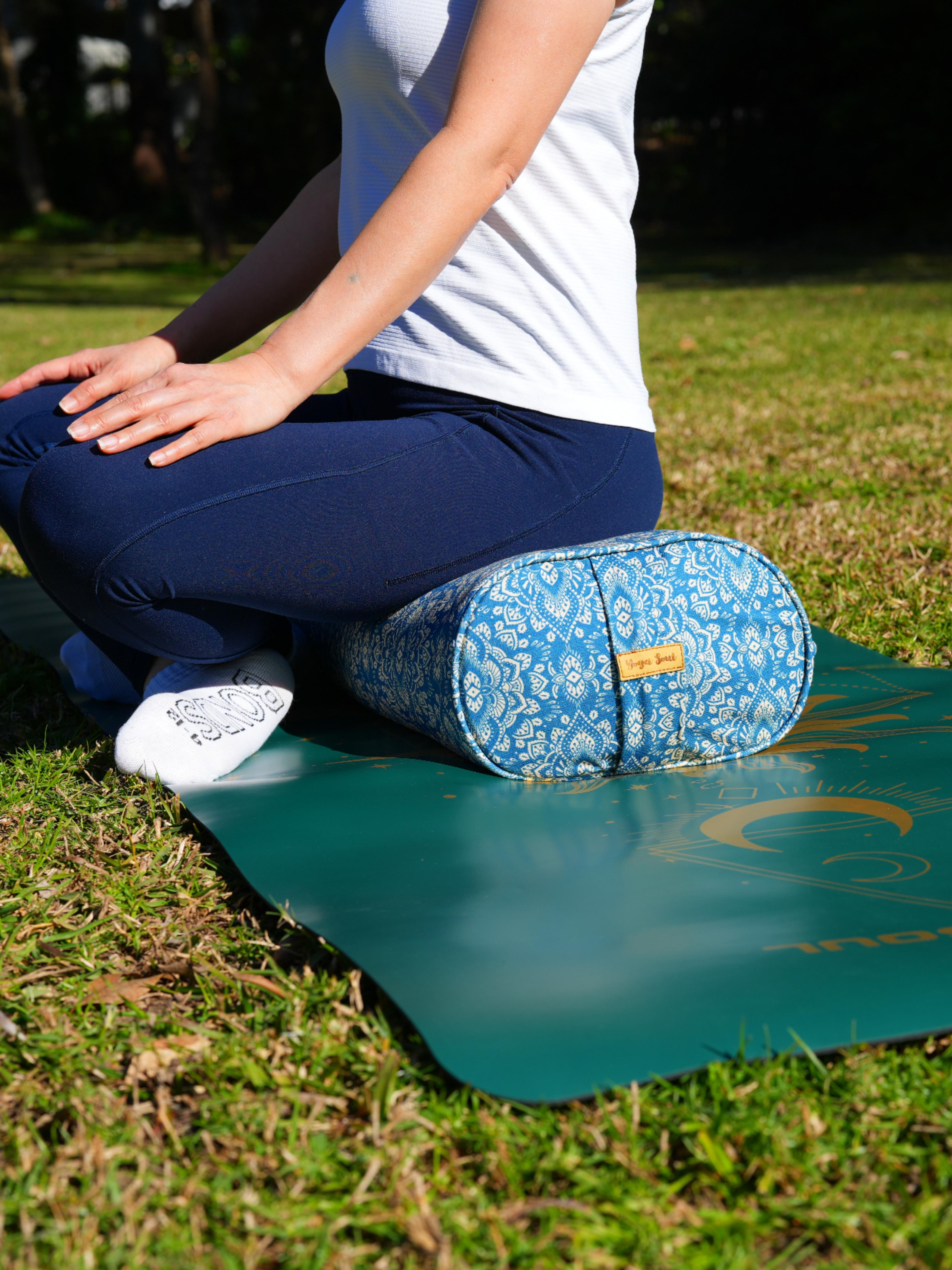 Oval Yoga Bolster | Mandala | Indigo Blue