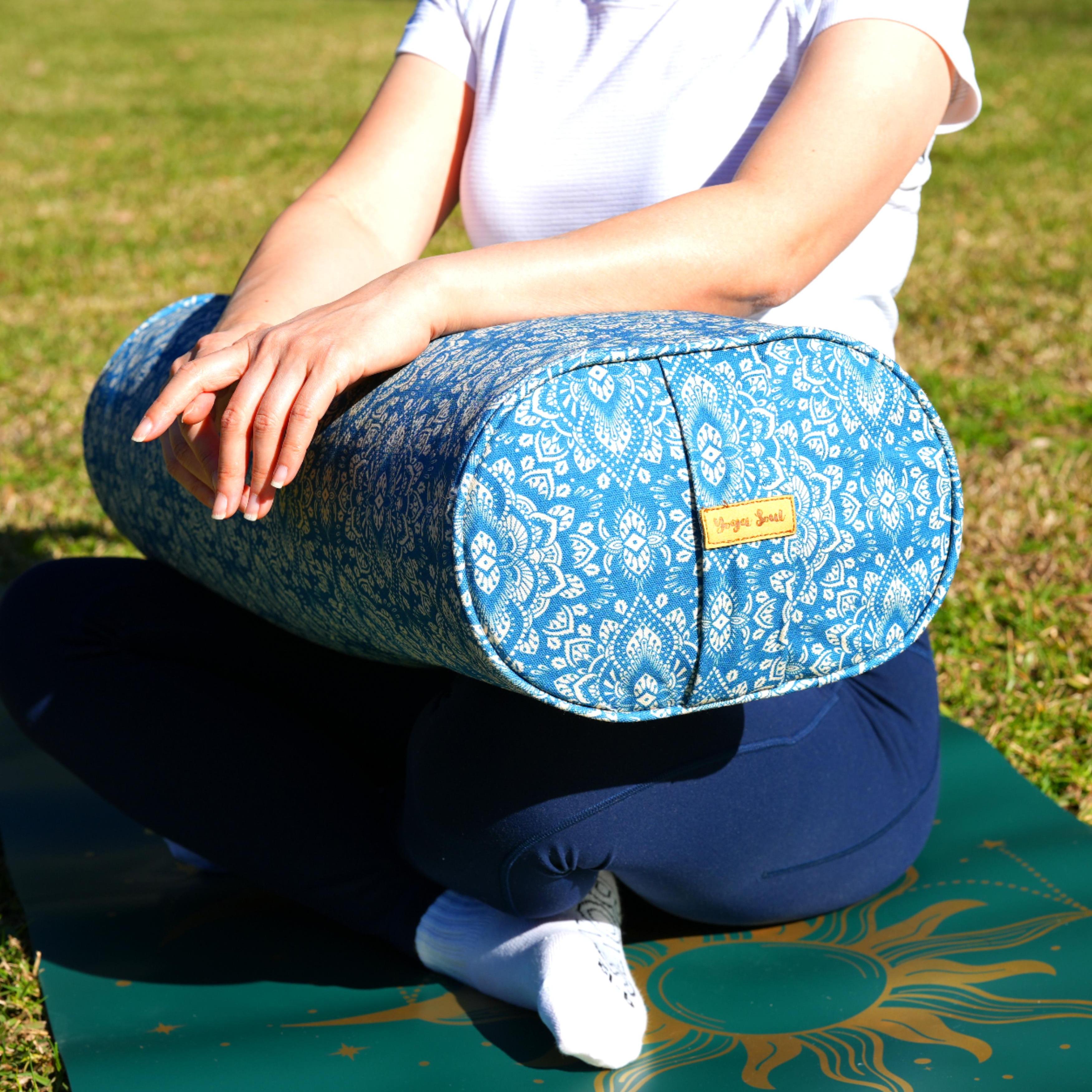 Oval Yoga Bolster | Mandala | Indigo Blue