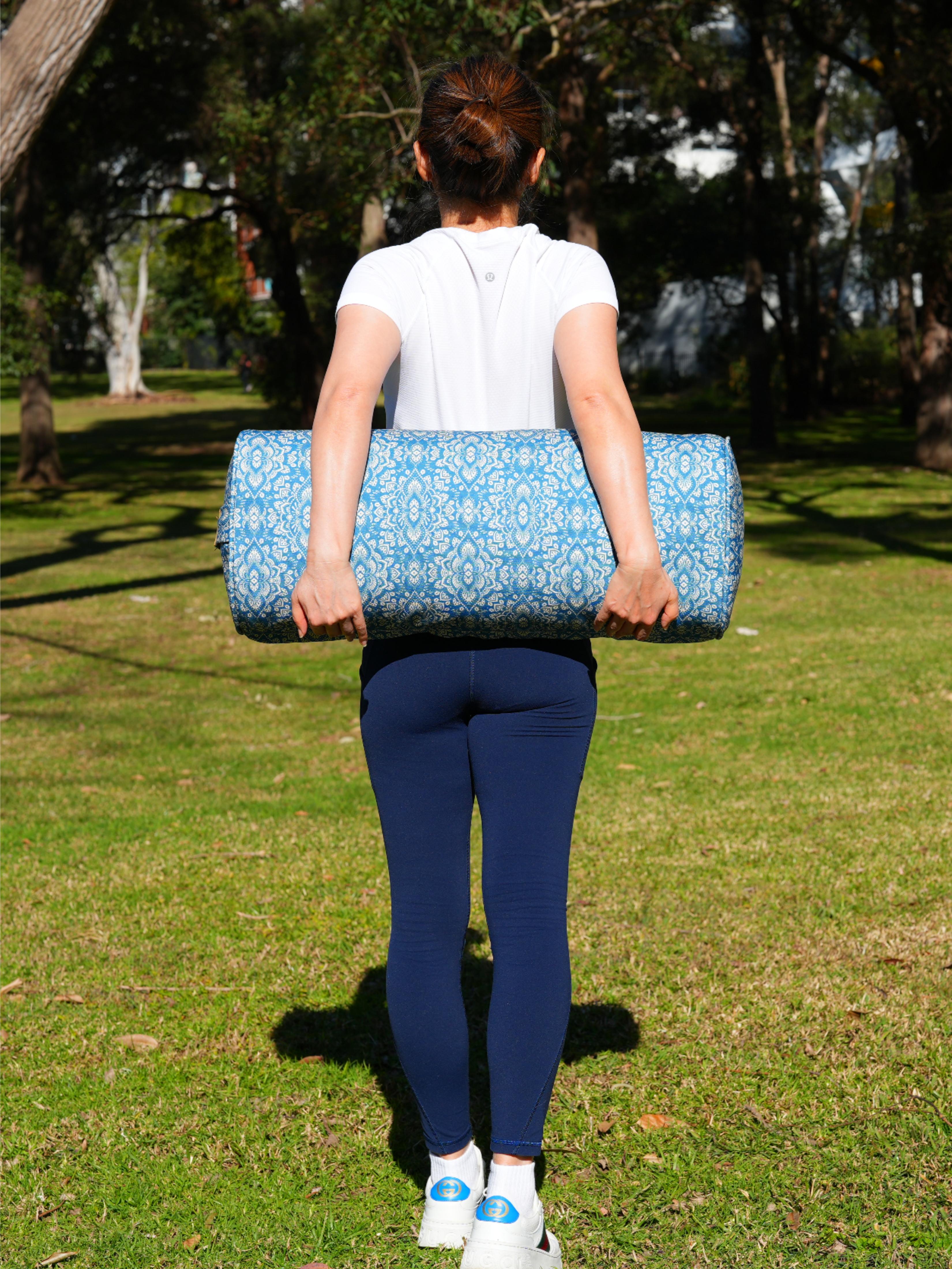 Oval Yoga Bolster | Mandala | Indigo Blue