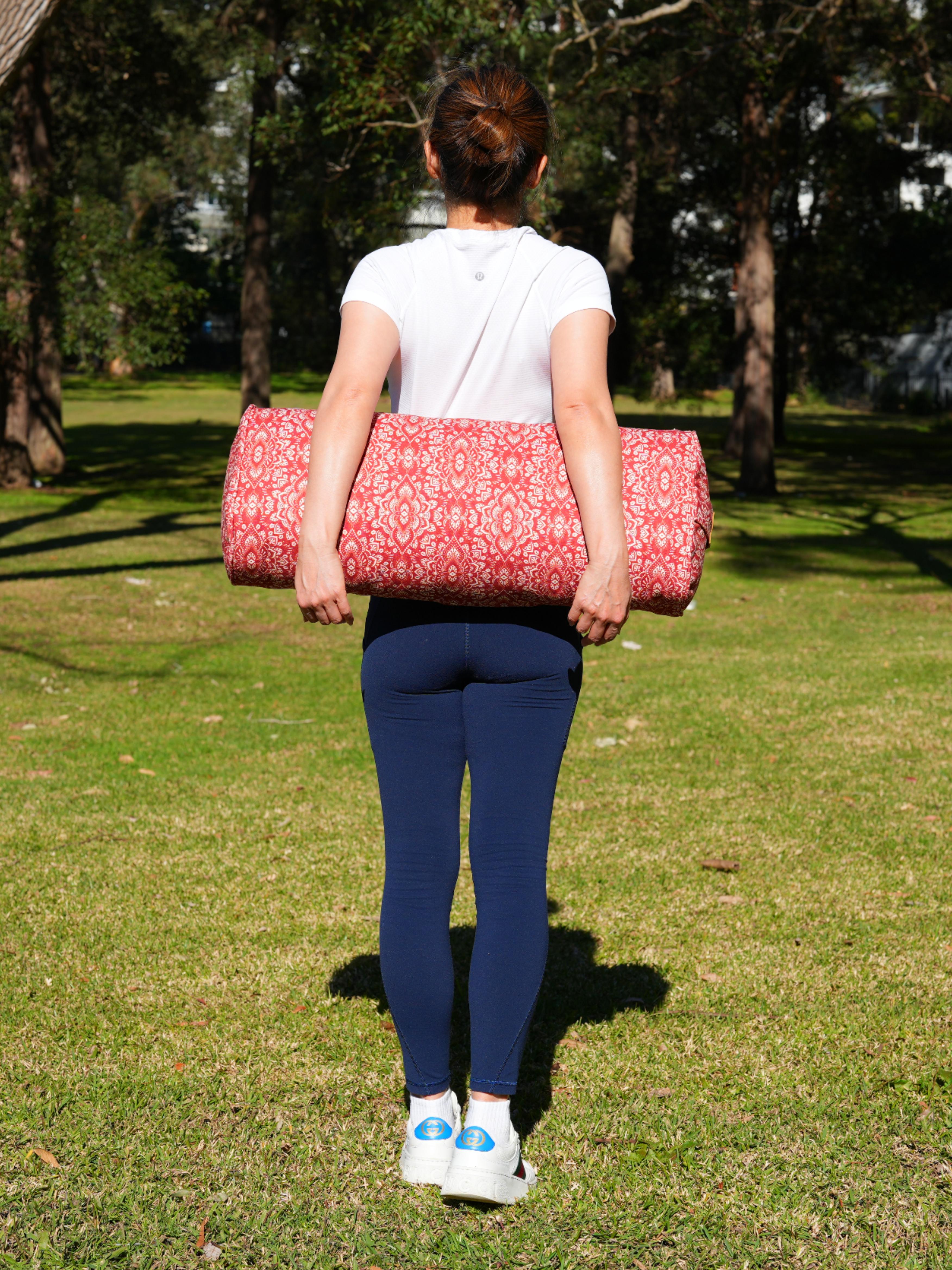Oval Yoga Bolster | Mandala | Aura Red