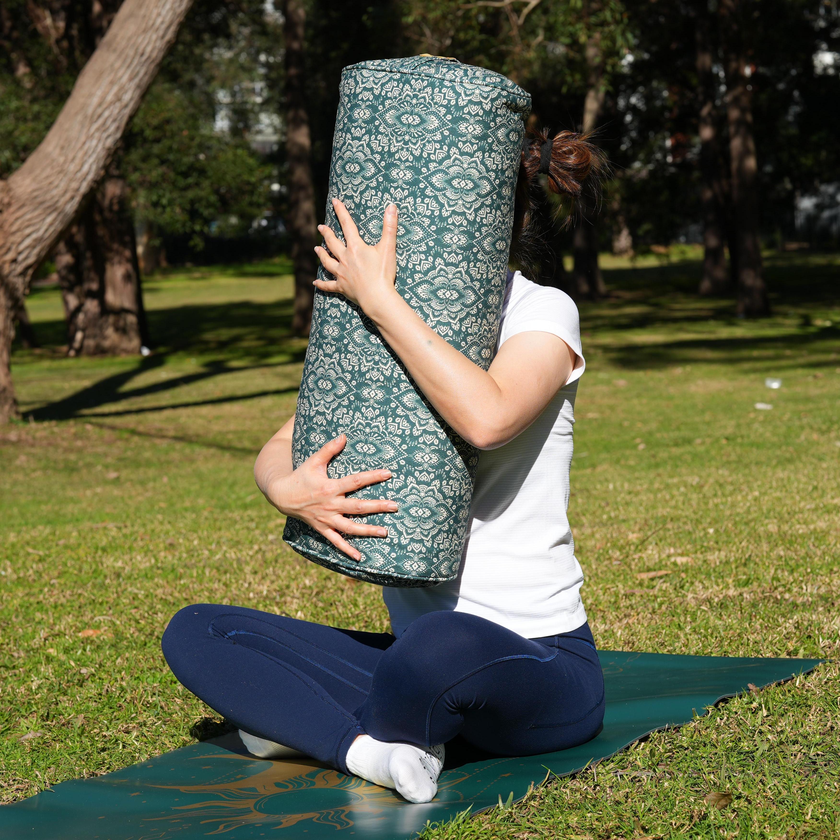 Oval Yoga Bolster | Mandala | Trekking Green