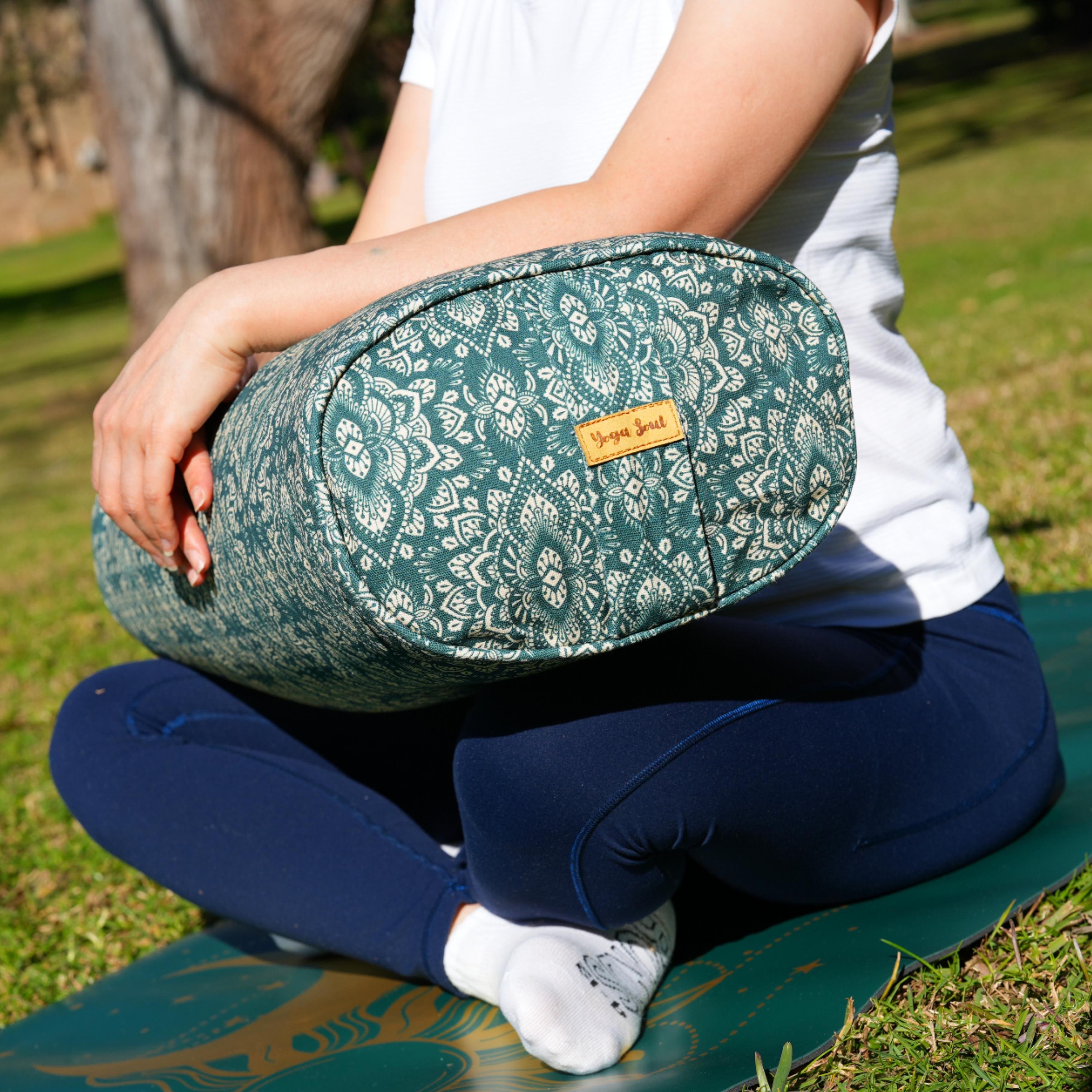 Oval Yoga Bolster | Mandala | Trekking Green