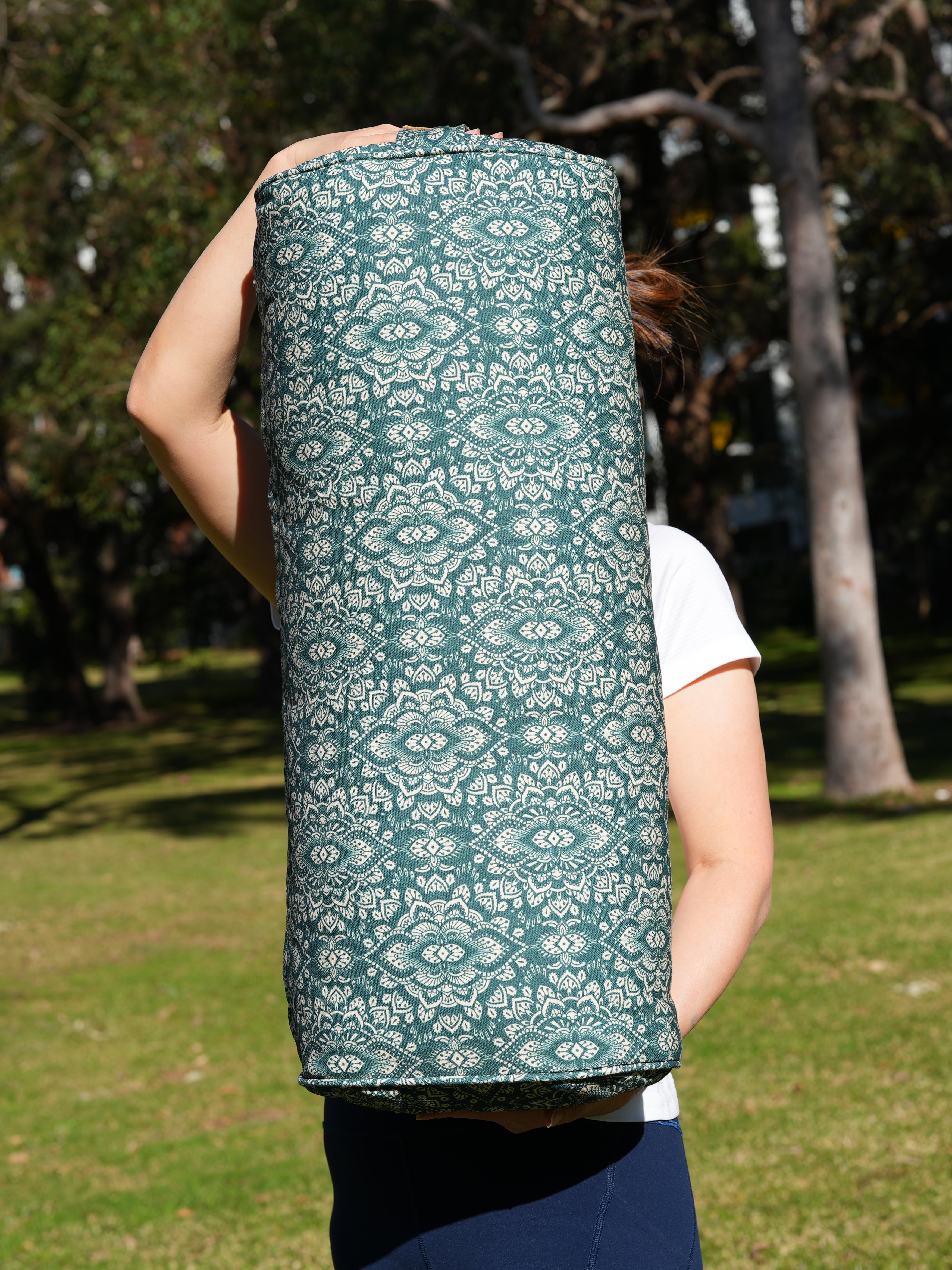 Oval Yoga Bolster | Mandala | Trekking Green