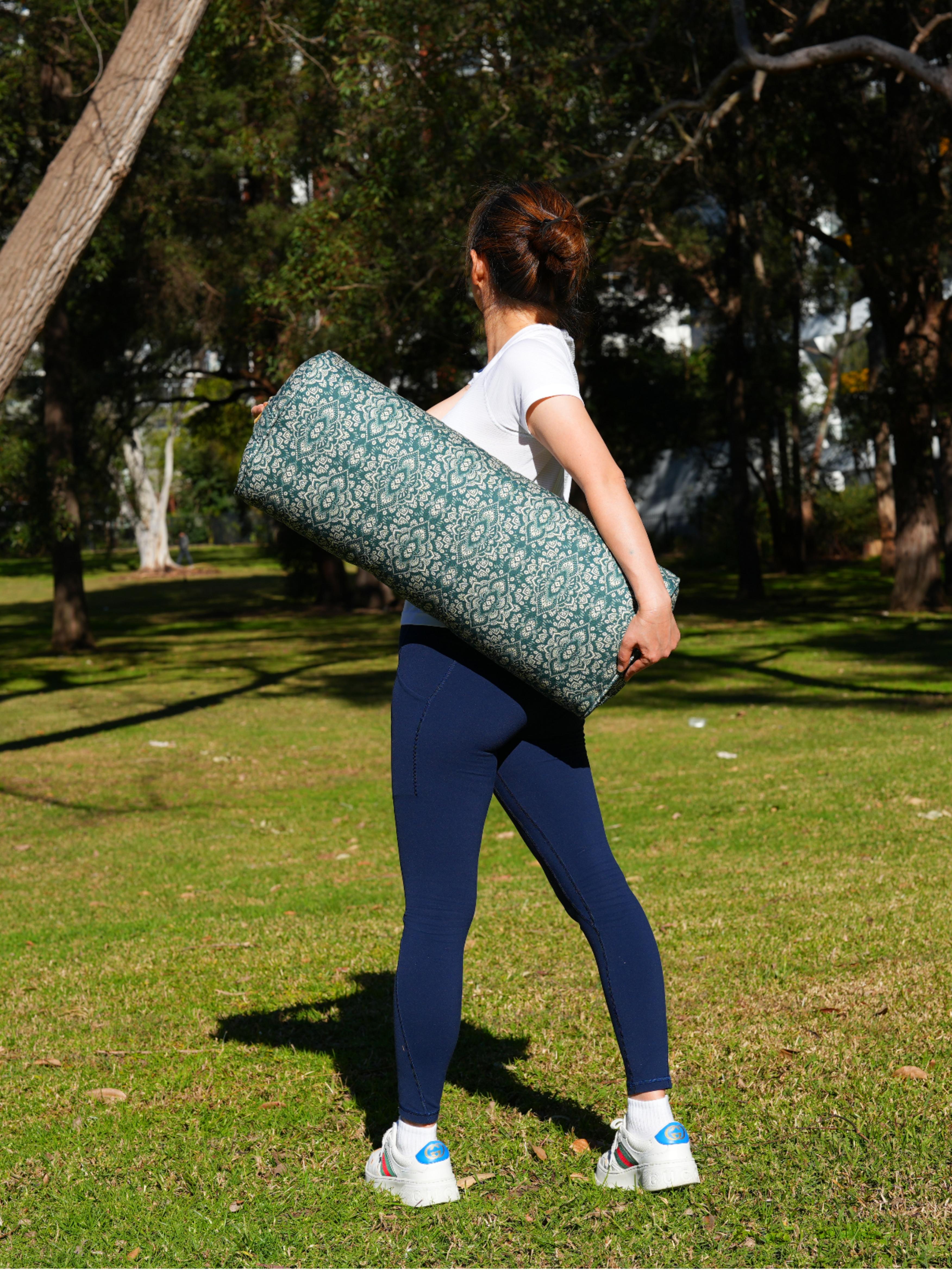 Oval Yoga Bolster | Mandala | Trekking Green