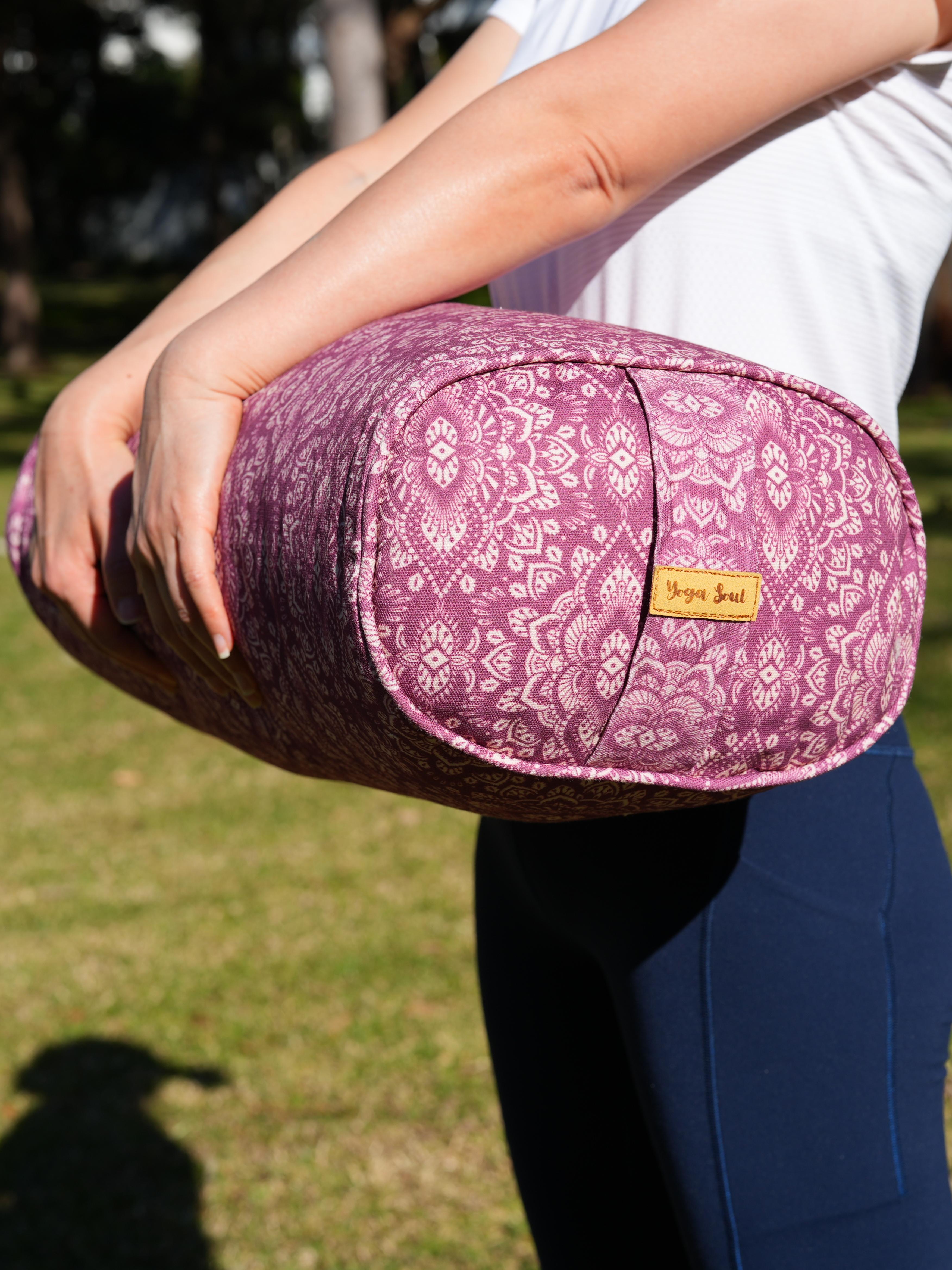 Oval Yoga Bolster | Mandala | Raspberry Rose