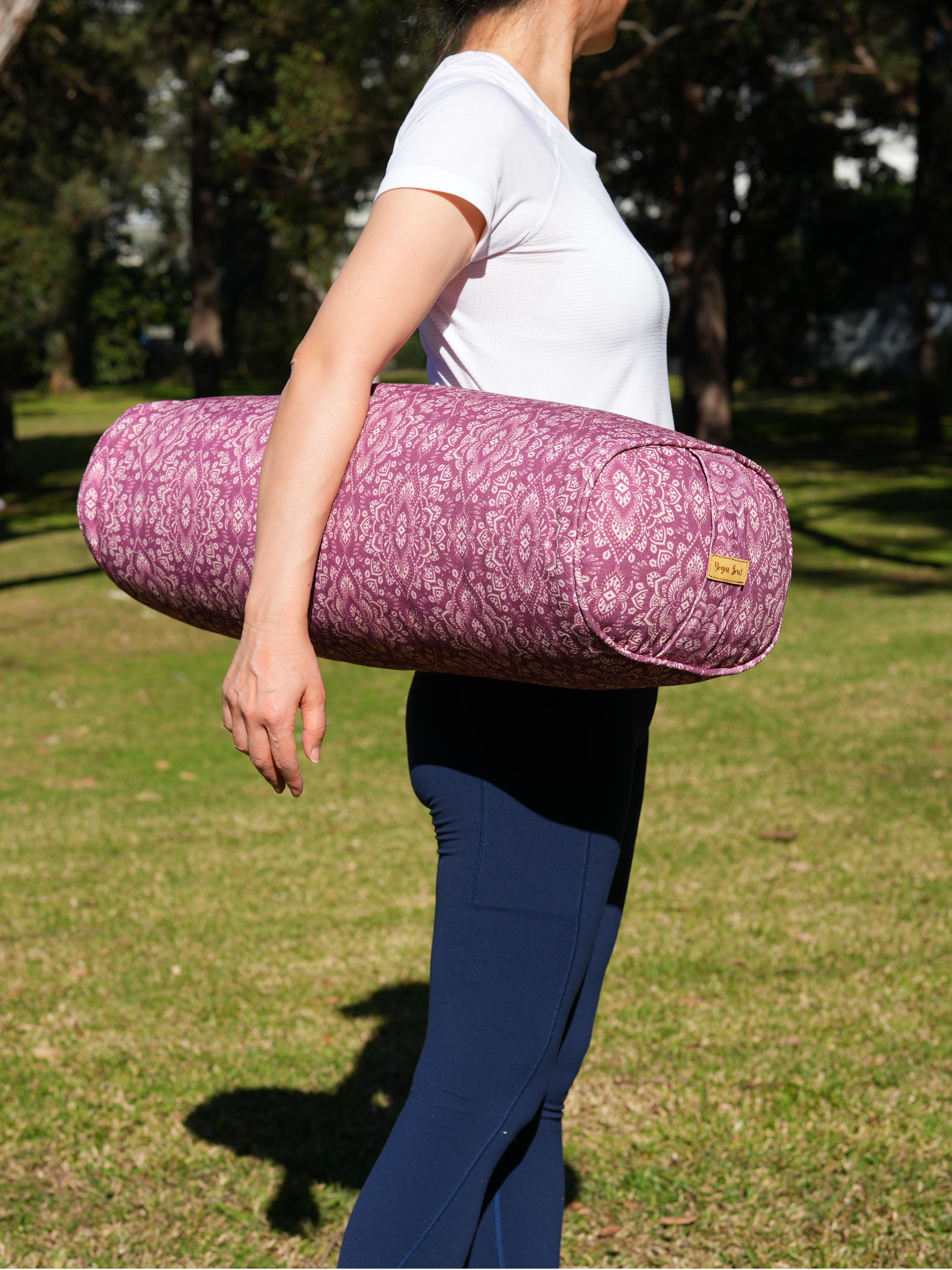 Oval Yoga Bolster | Mandala | Raspberry Rose