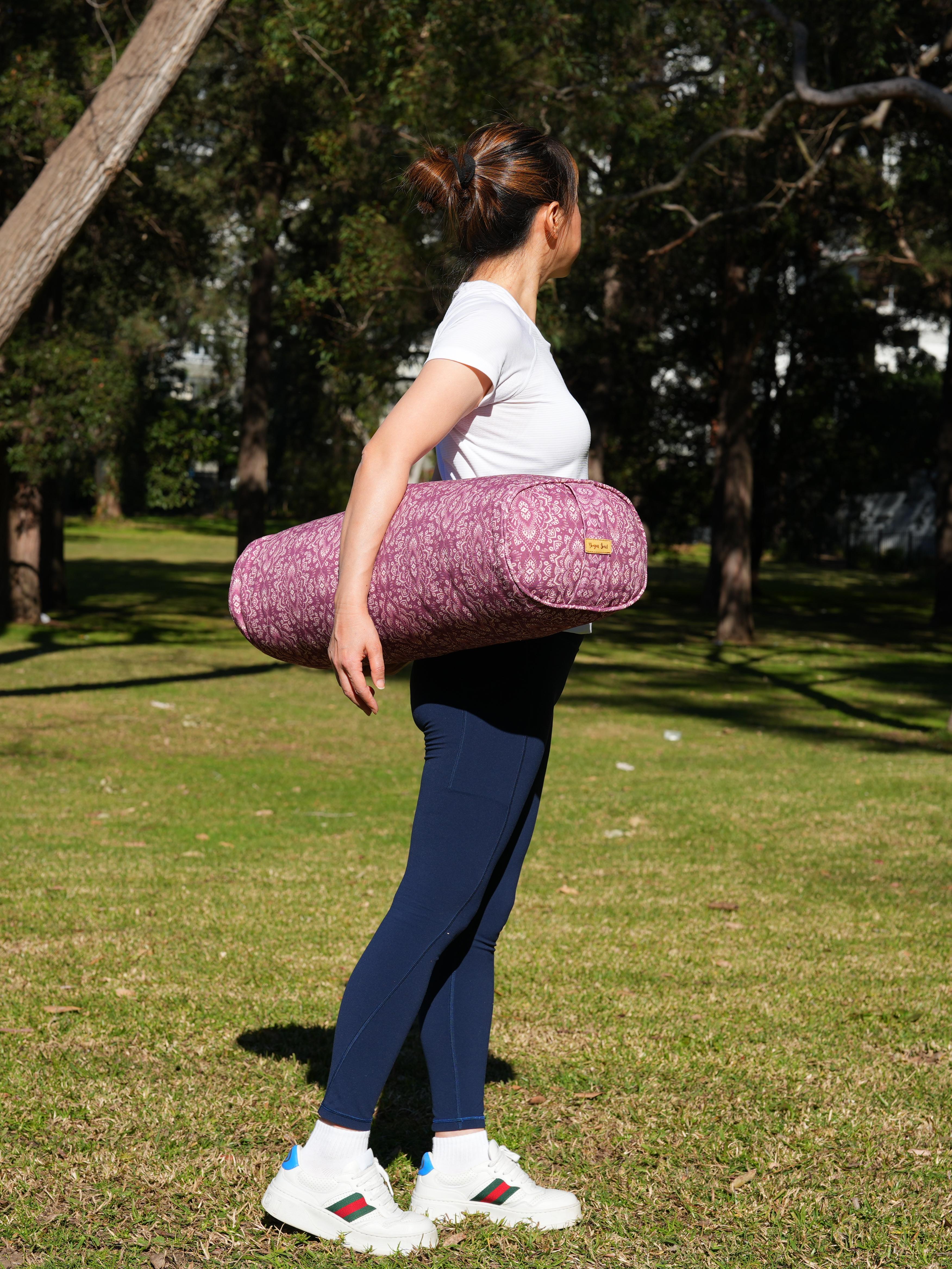 Oval Yoga Bolster | Mandala | Raspberry Rose
