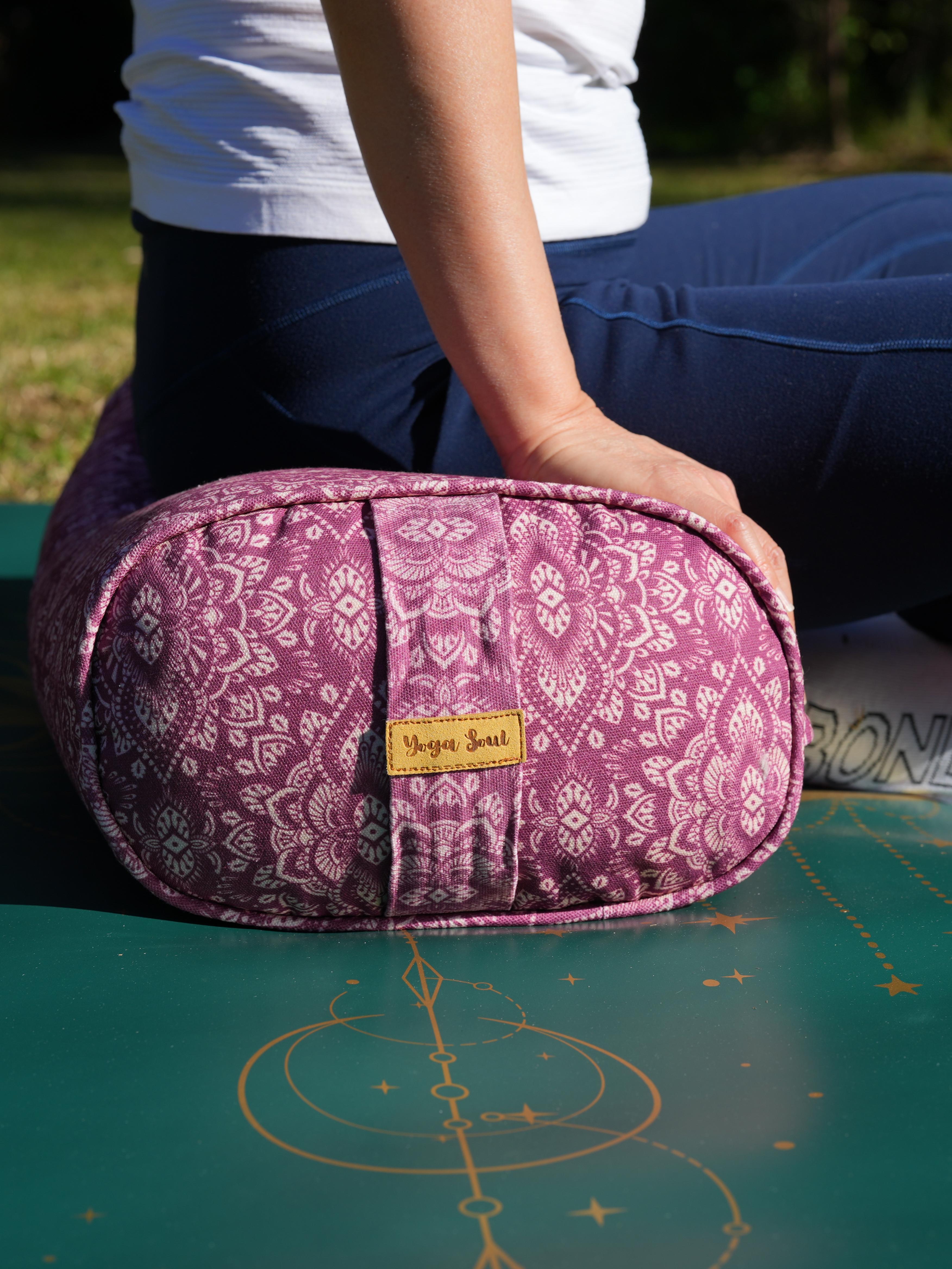 Oval Yoga Bolster | Mandala | Raspberry Rose