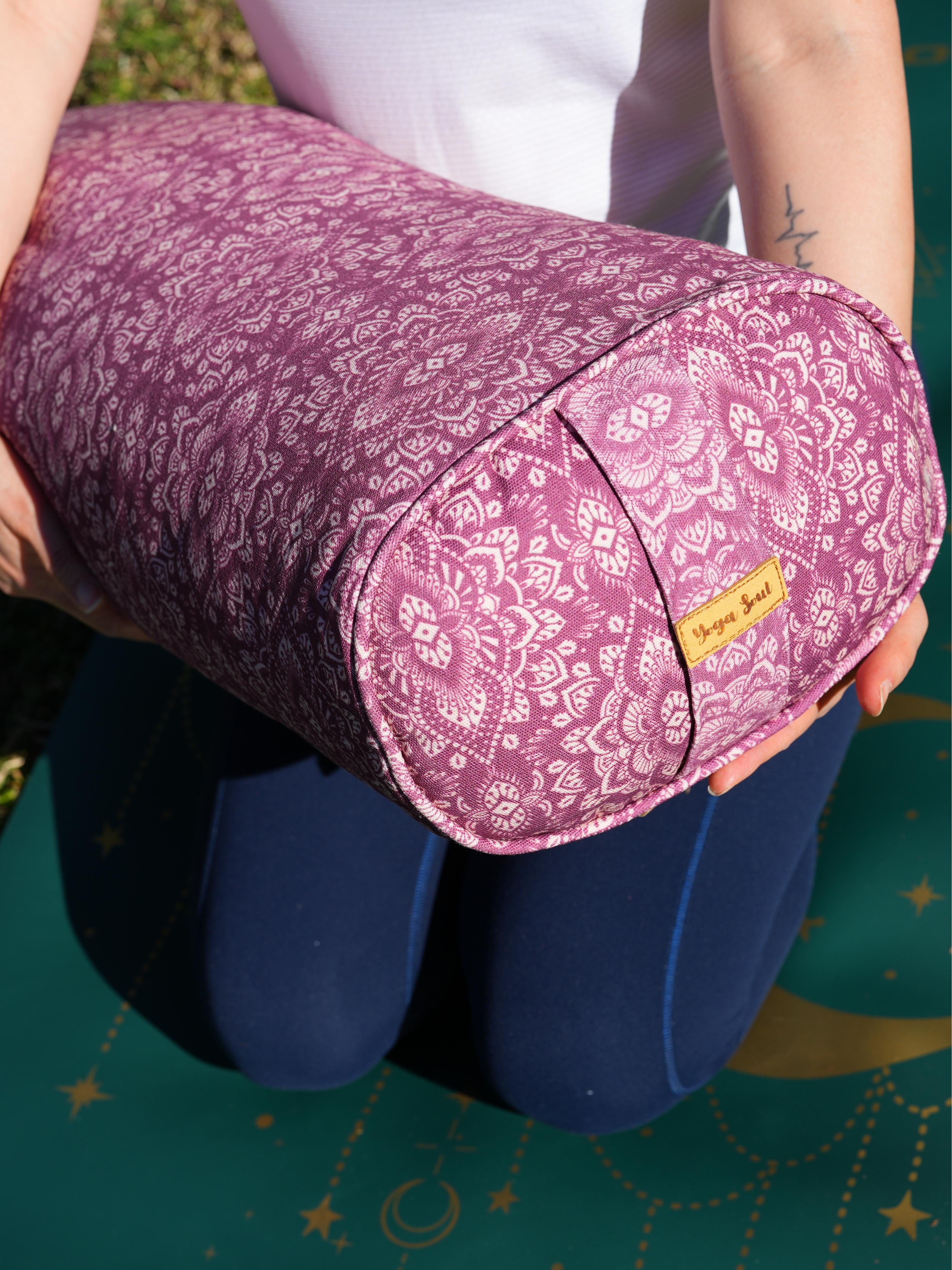 Oval Yoga Bolster | Mandala | Raspberry Rose